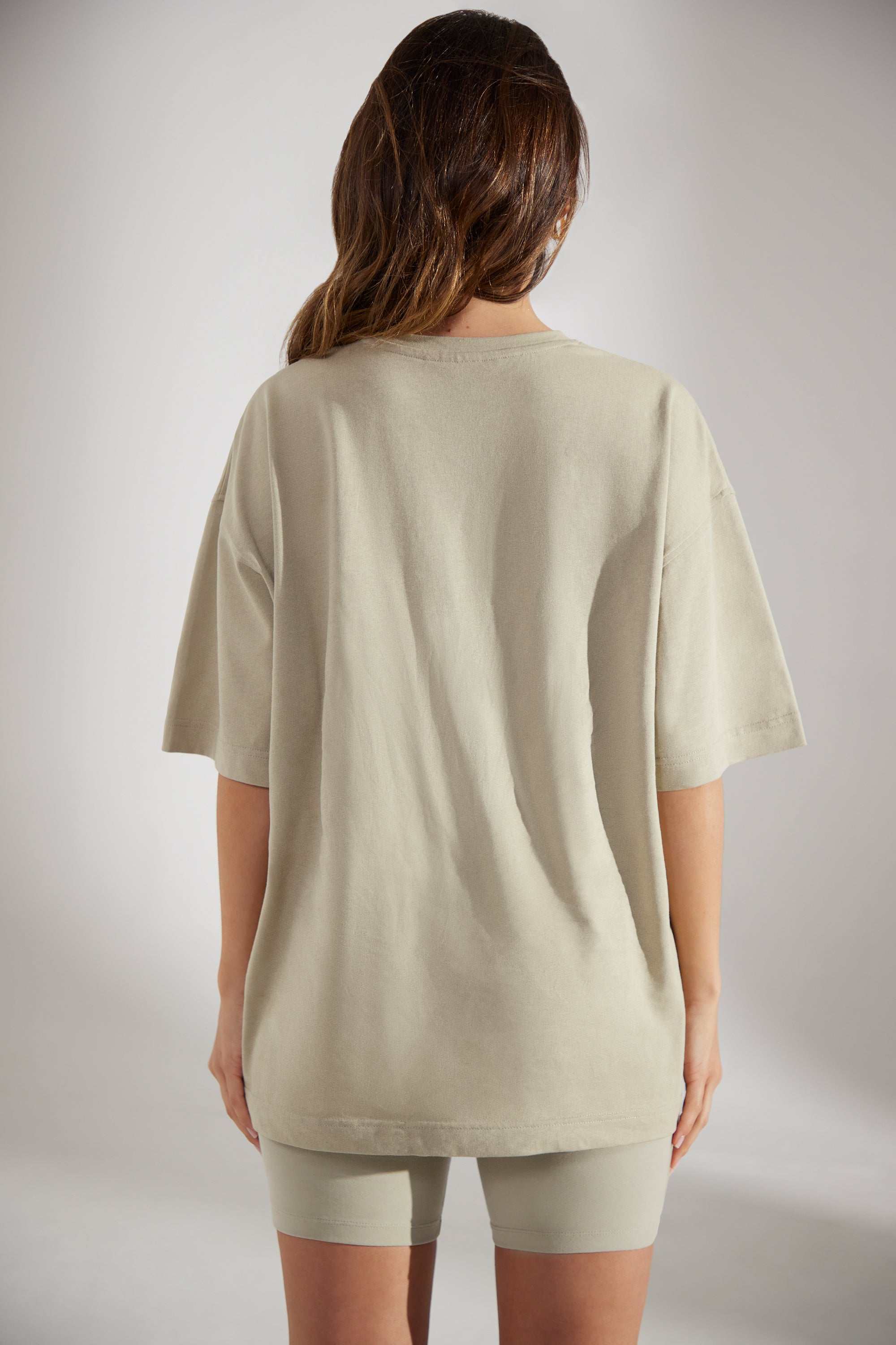 Oversized Short Sleeve T-Shirt in Limestone