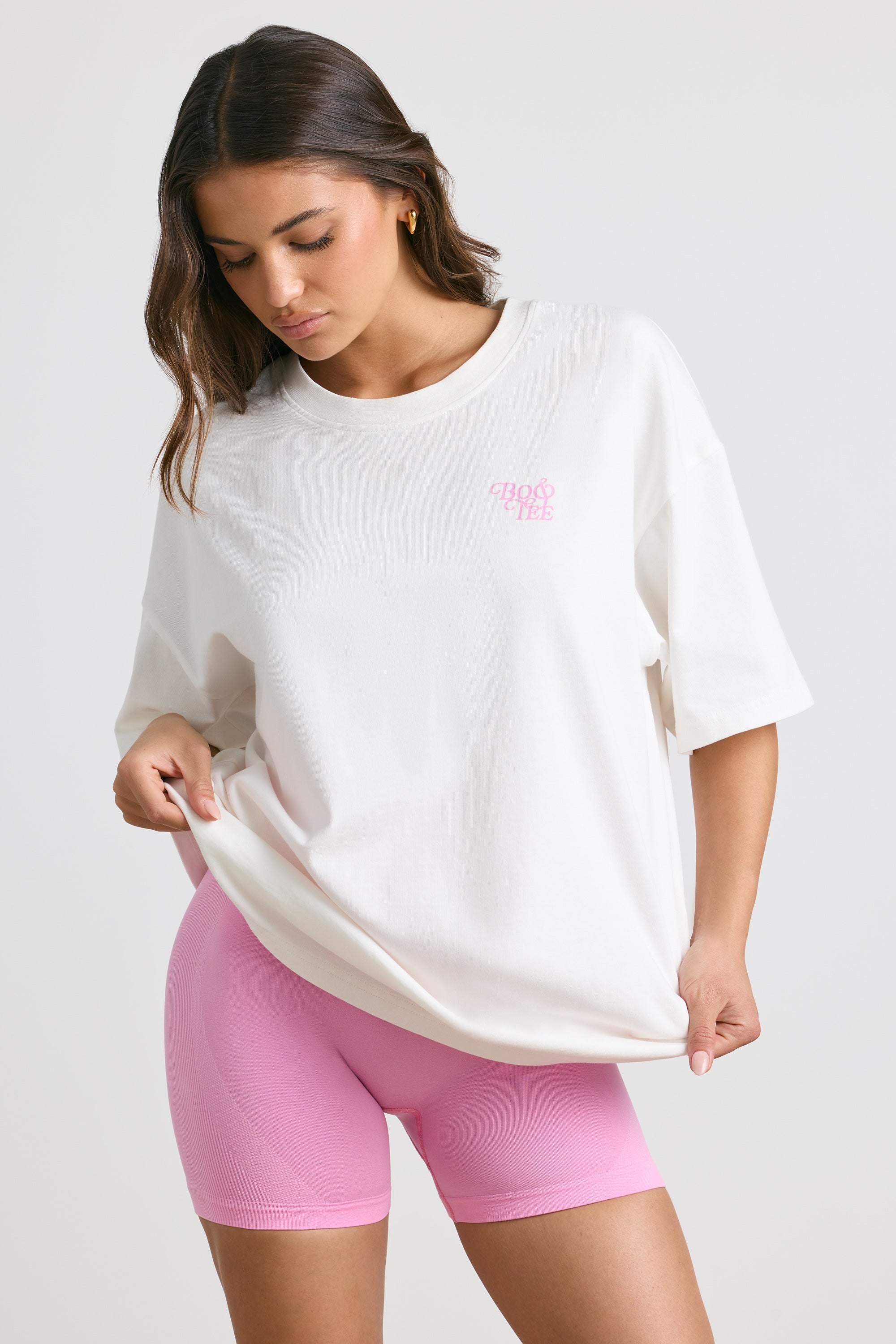 Oversized Short-Sleeve T-shirt in White