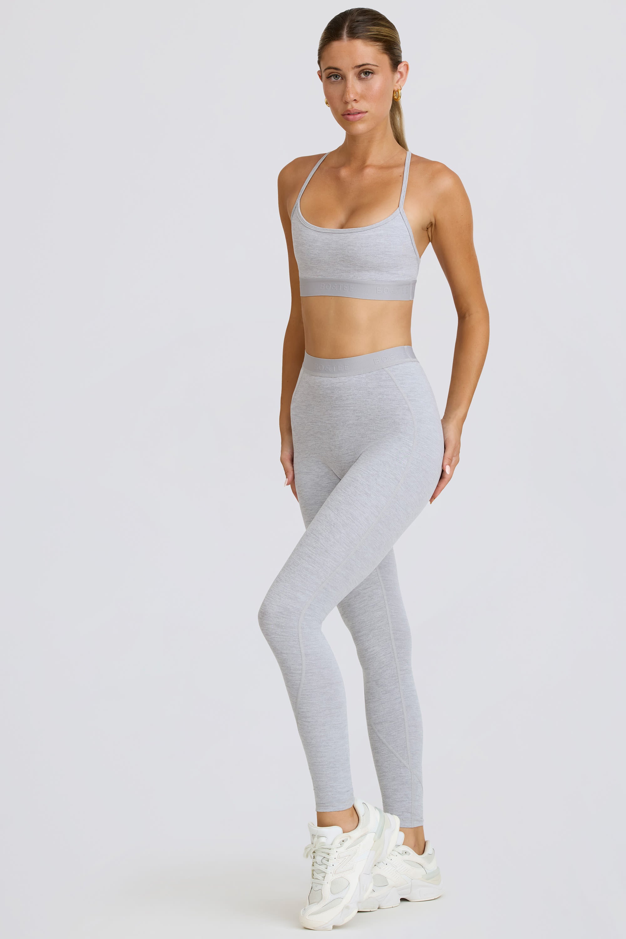 Soft Active Leggings in Grey Marl