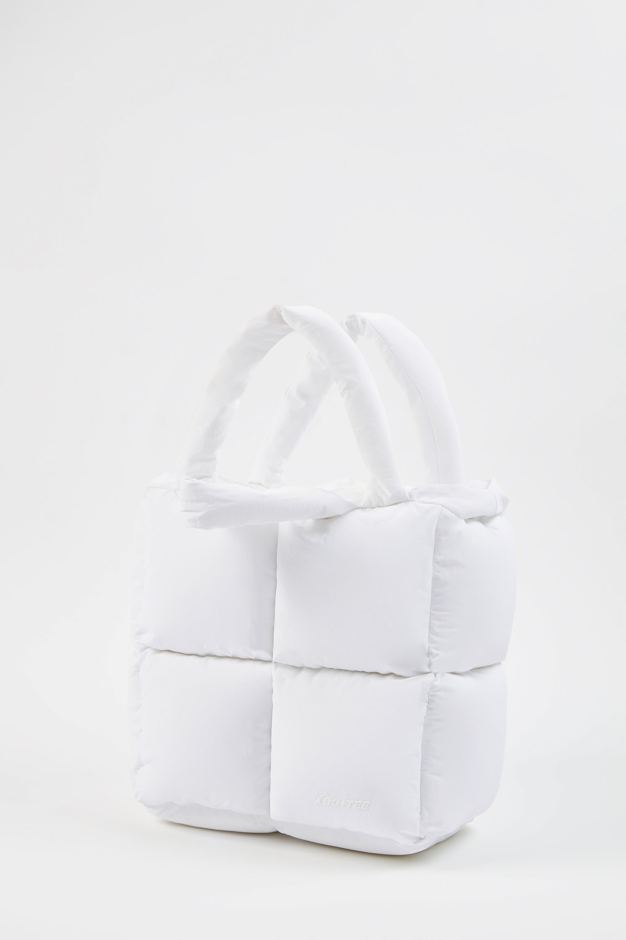 Quilted Puffer Bag in White