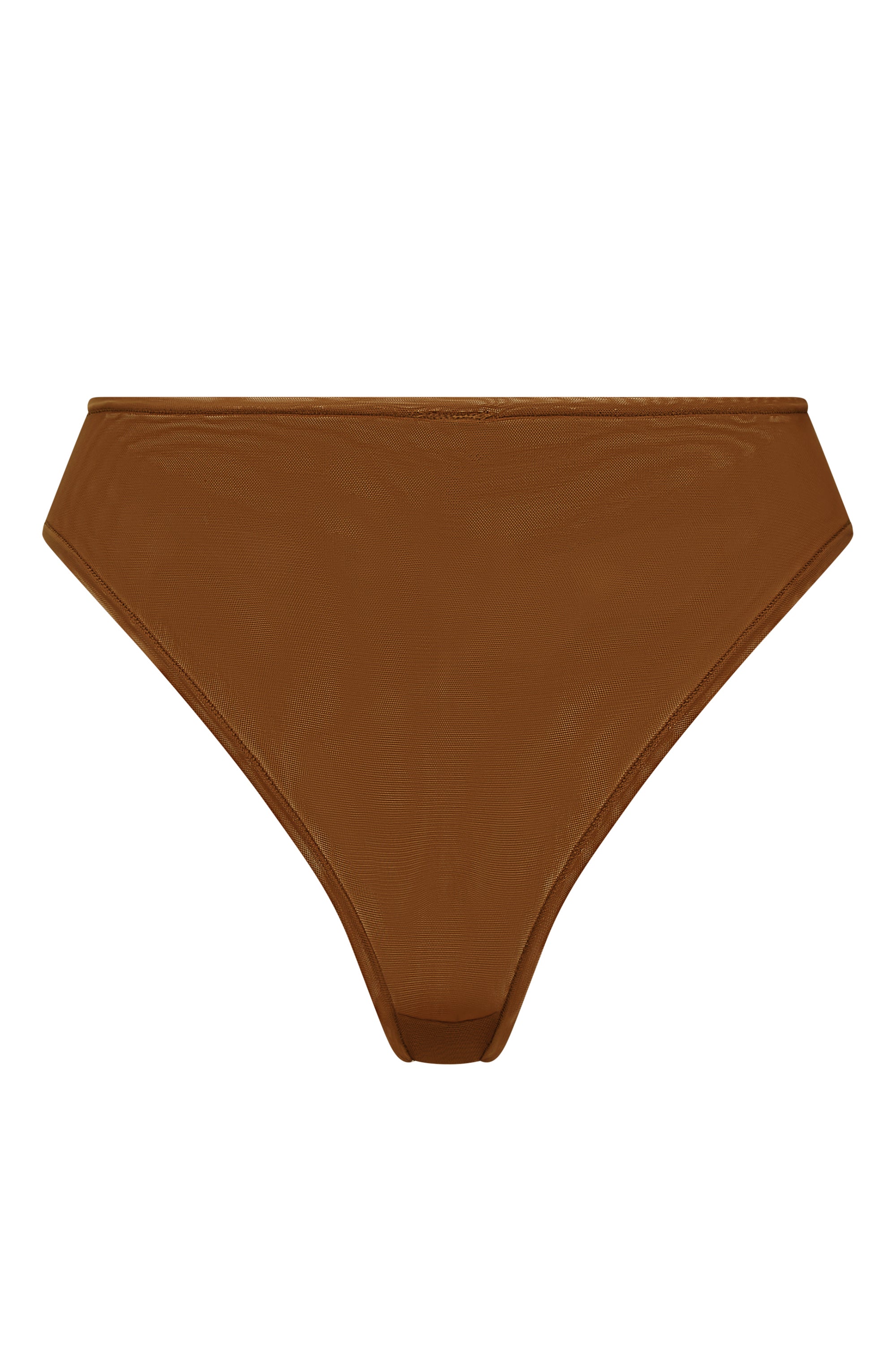 Soft Mesh Brief in Chestnut