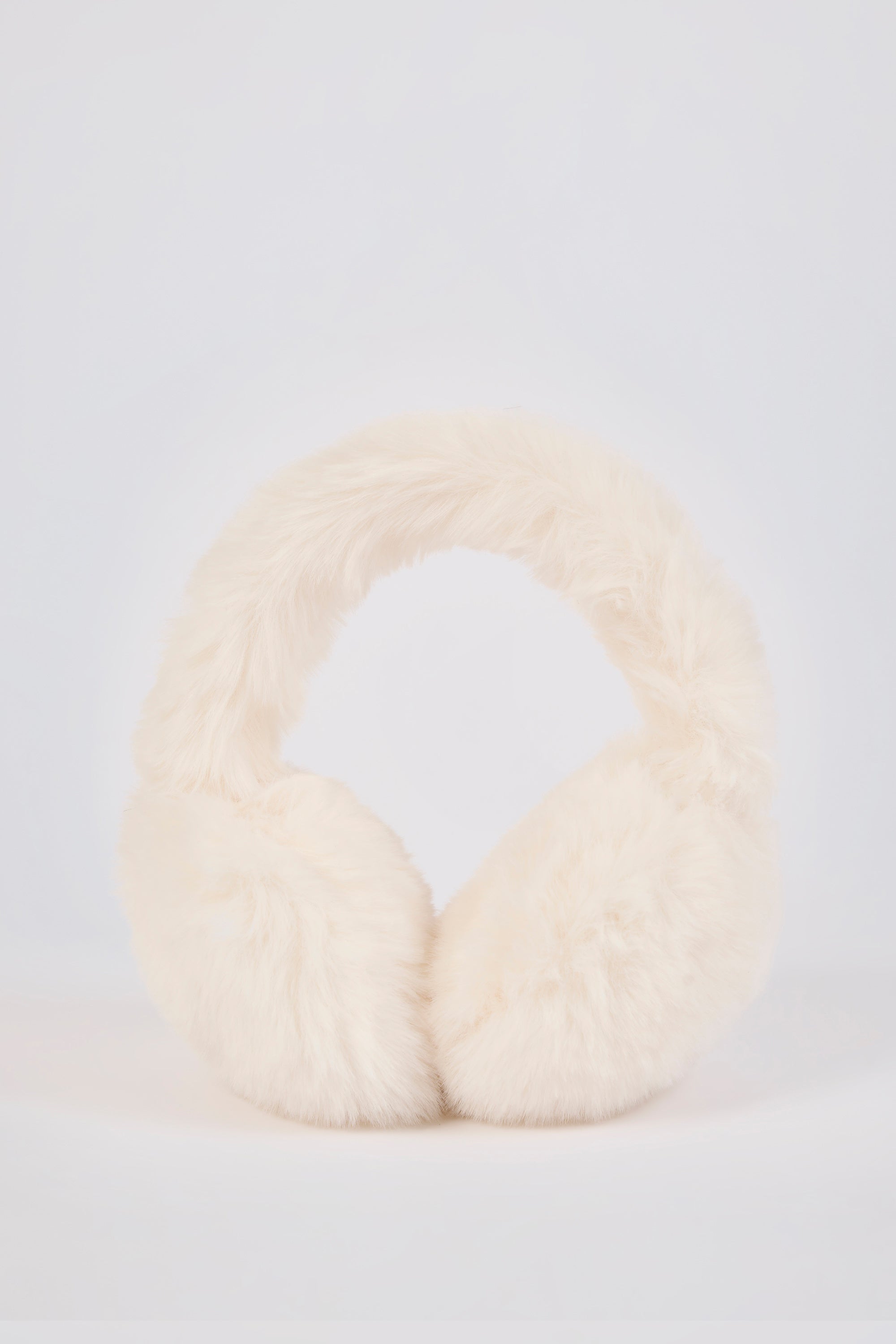 Faux-Fur Earmuffs in Ice White