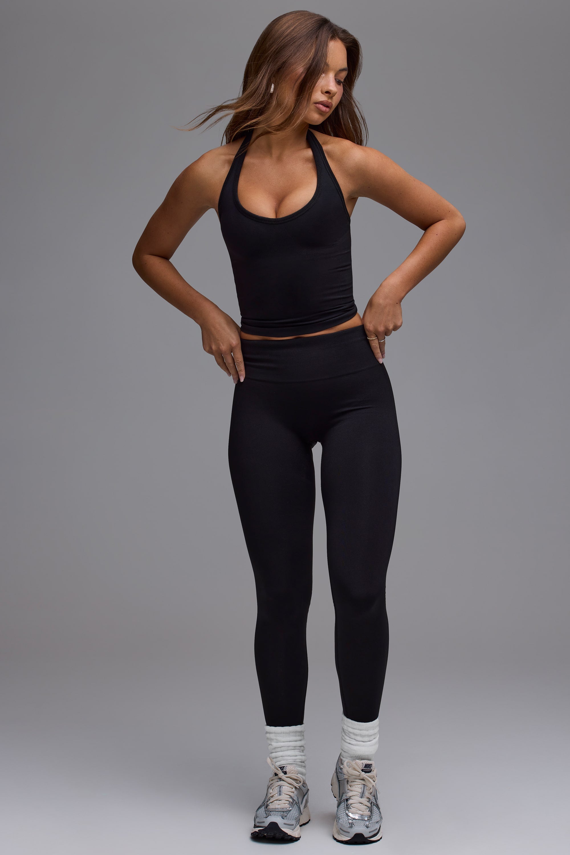 Petite Define Luxe High-Waist Leggings in Black