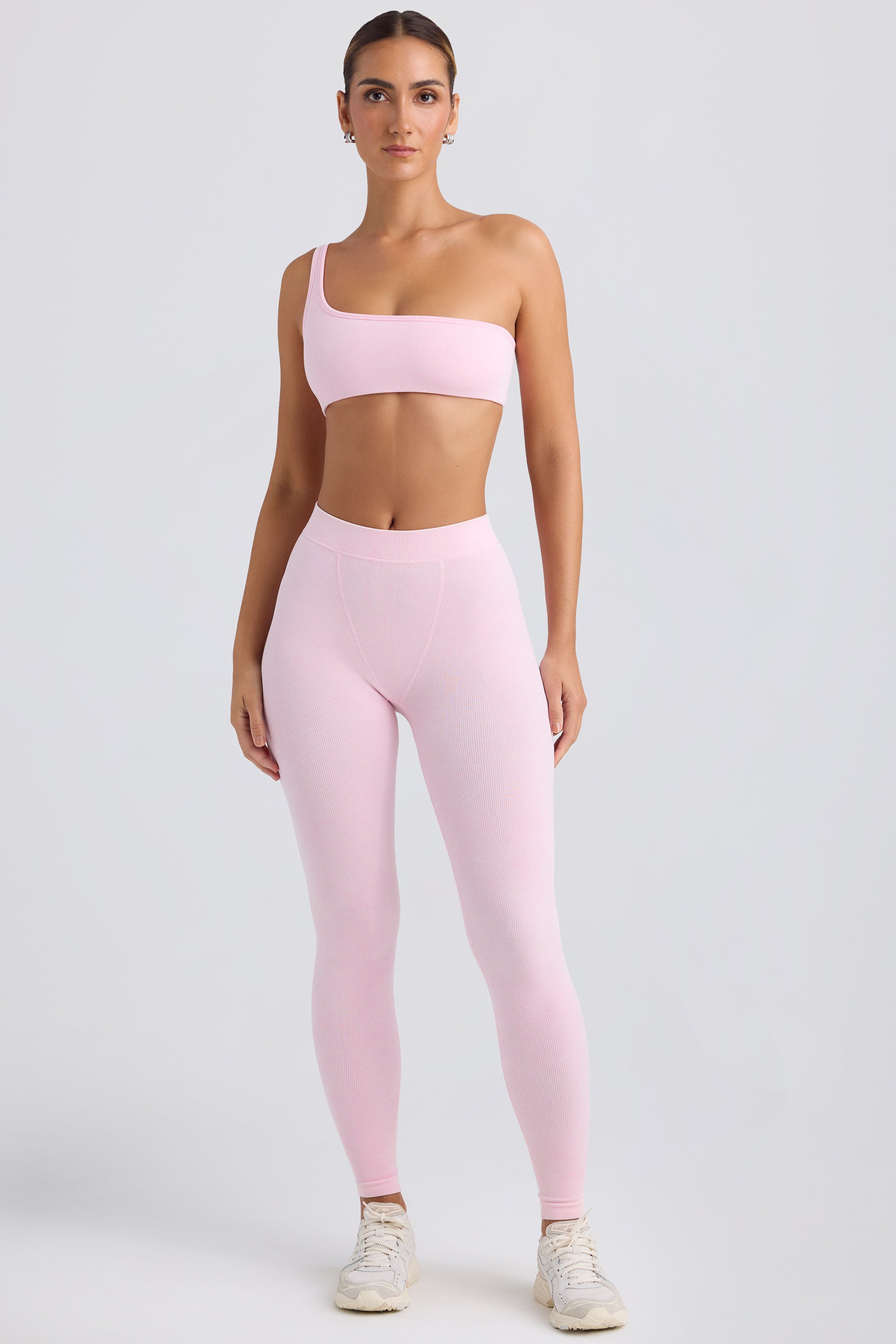 Seamless Rib Leggings in Washed Ice Pink