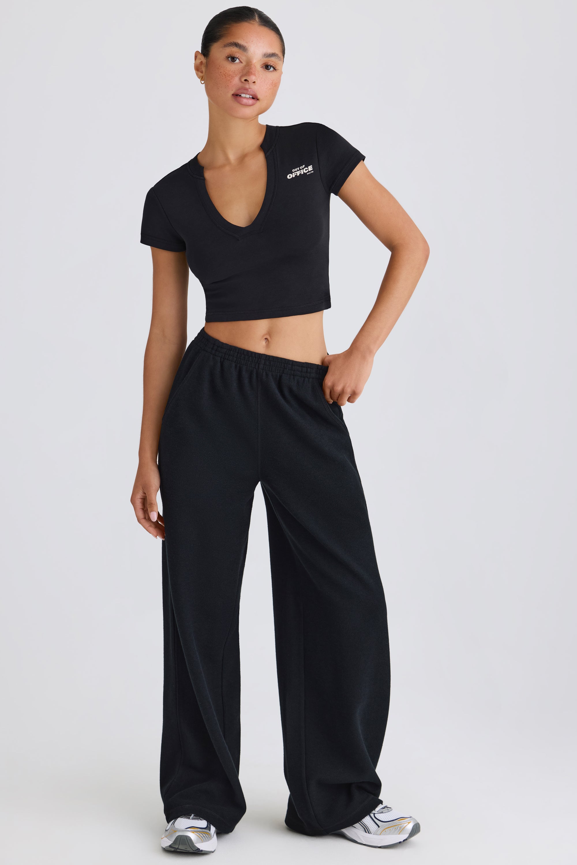 Tall Straight-Leg Joggers in Black