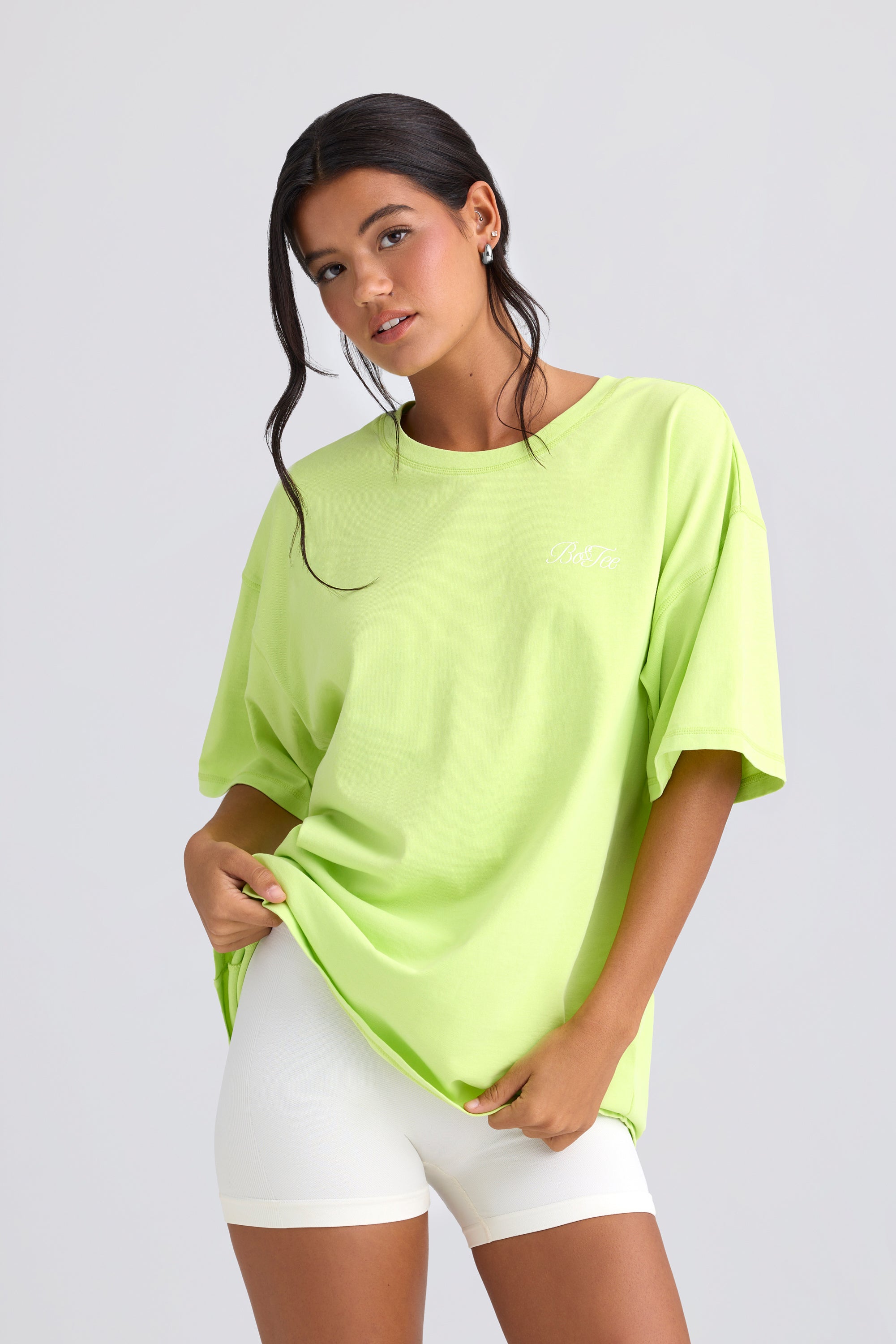 Oversized Short-Sleeve T-Shirt in Key Lime