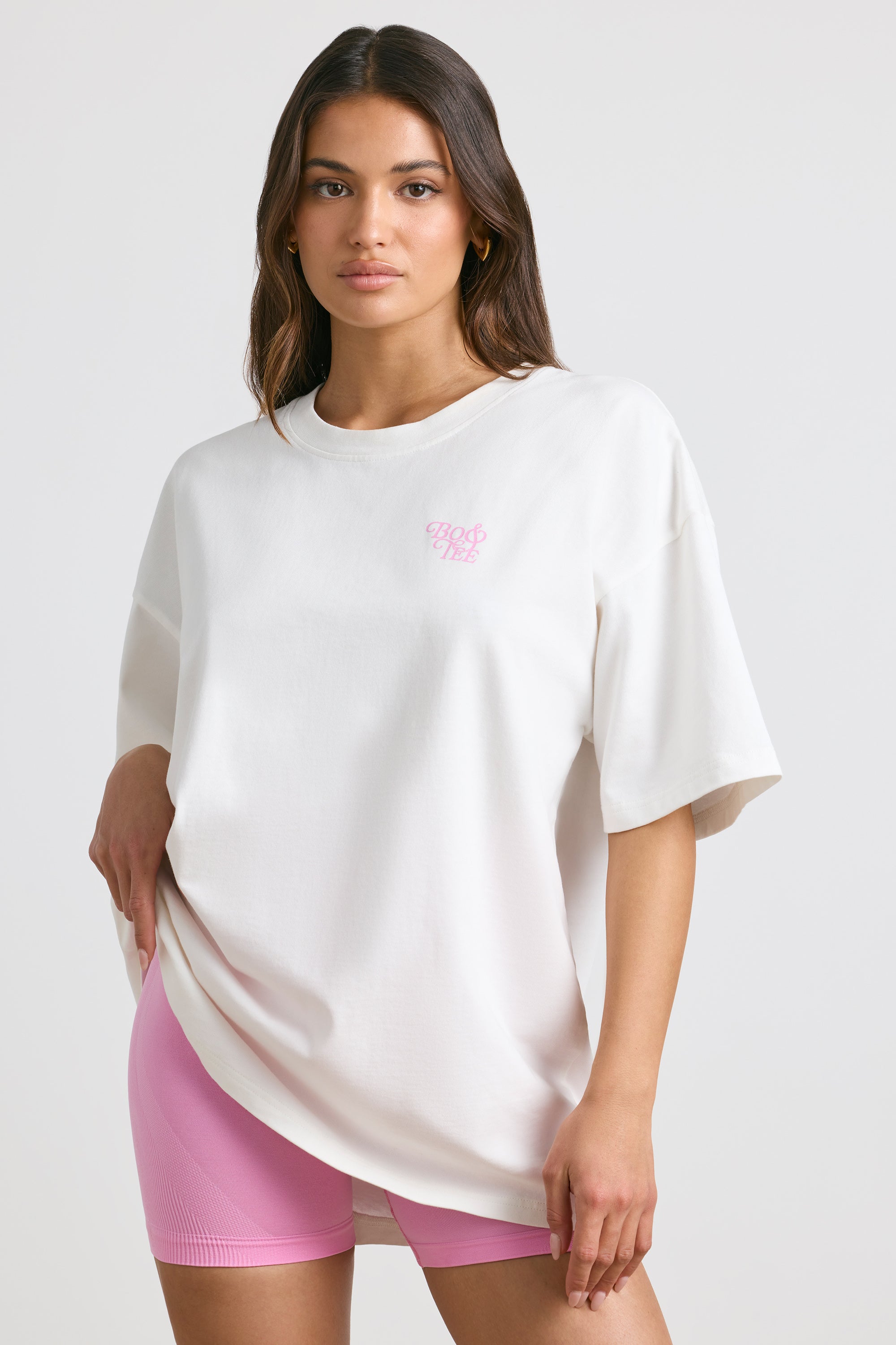 Oversized Short-Sleeve T-shirt in White