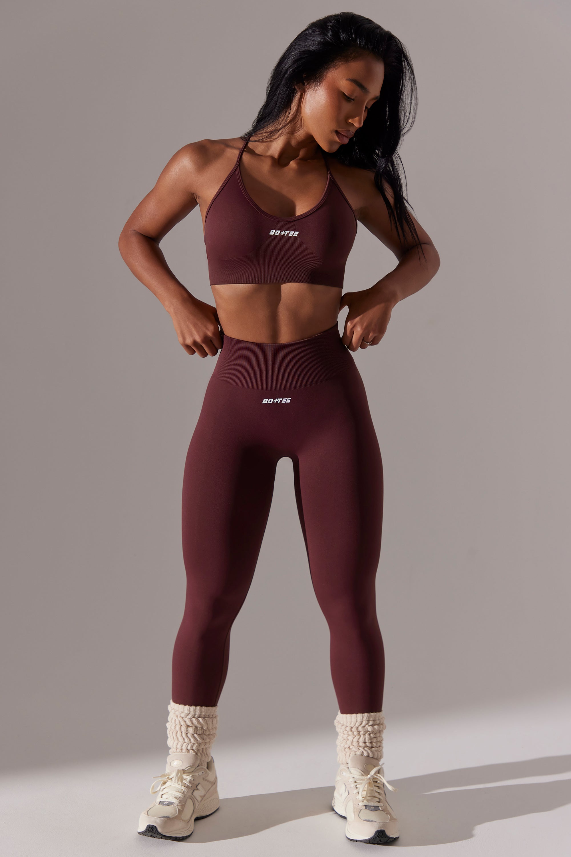 High Waist Super Sculpt Leggings in Burgundy