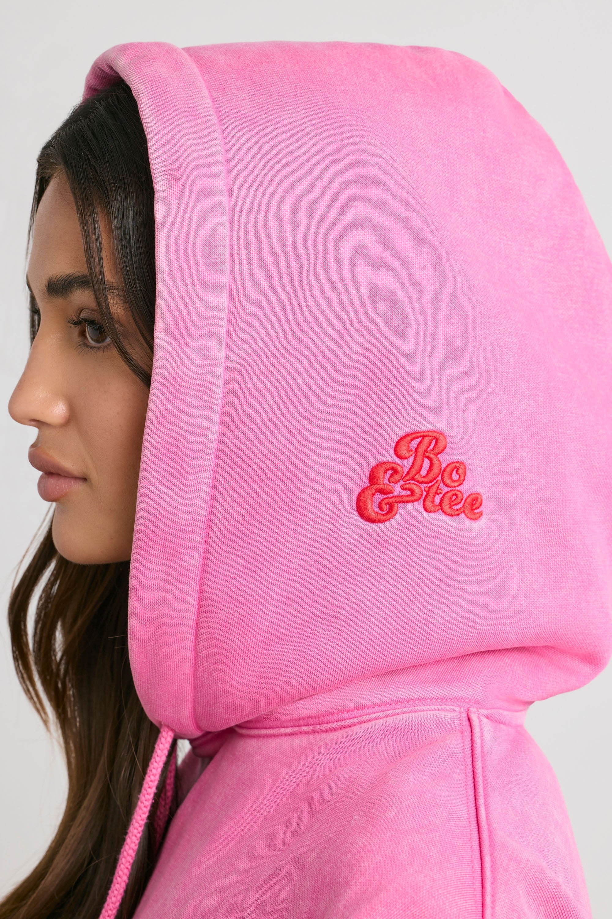 Oversized Hoodie in Hot Pink