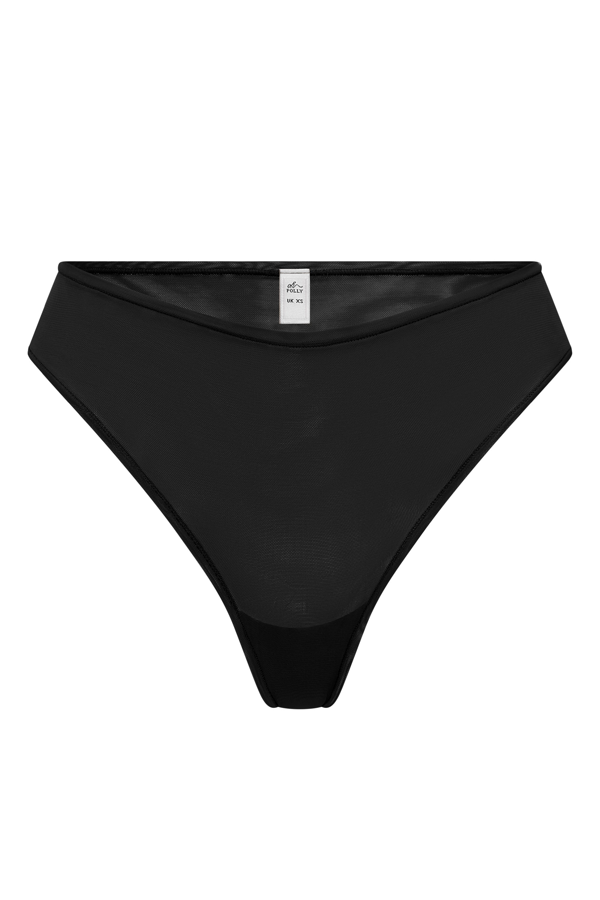 Soft Mesh Brief in Black