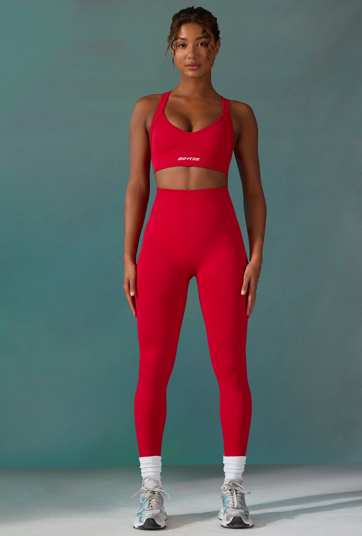 Super Sculpt Seamless Leggings in Tango Red