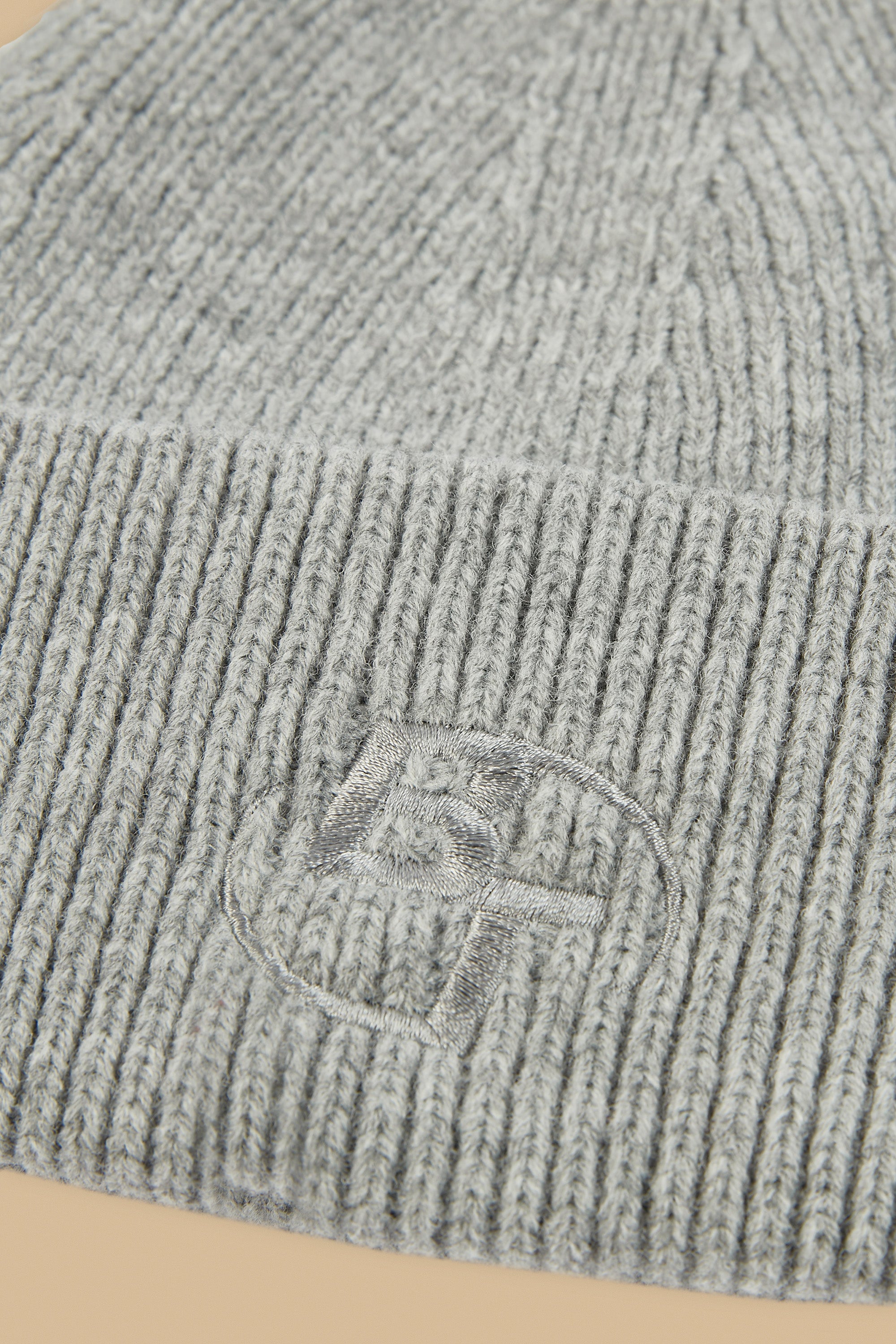 Knit Beanie in Heather Grey