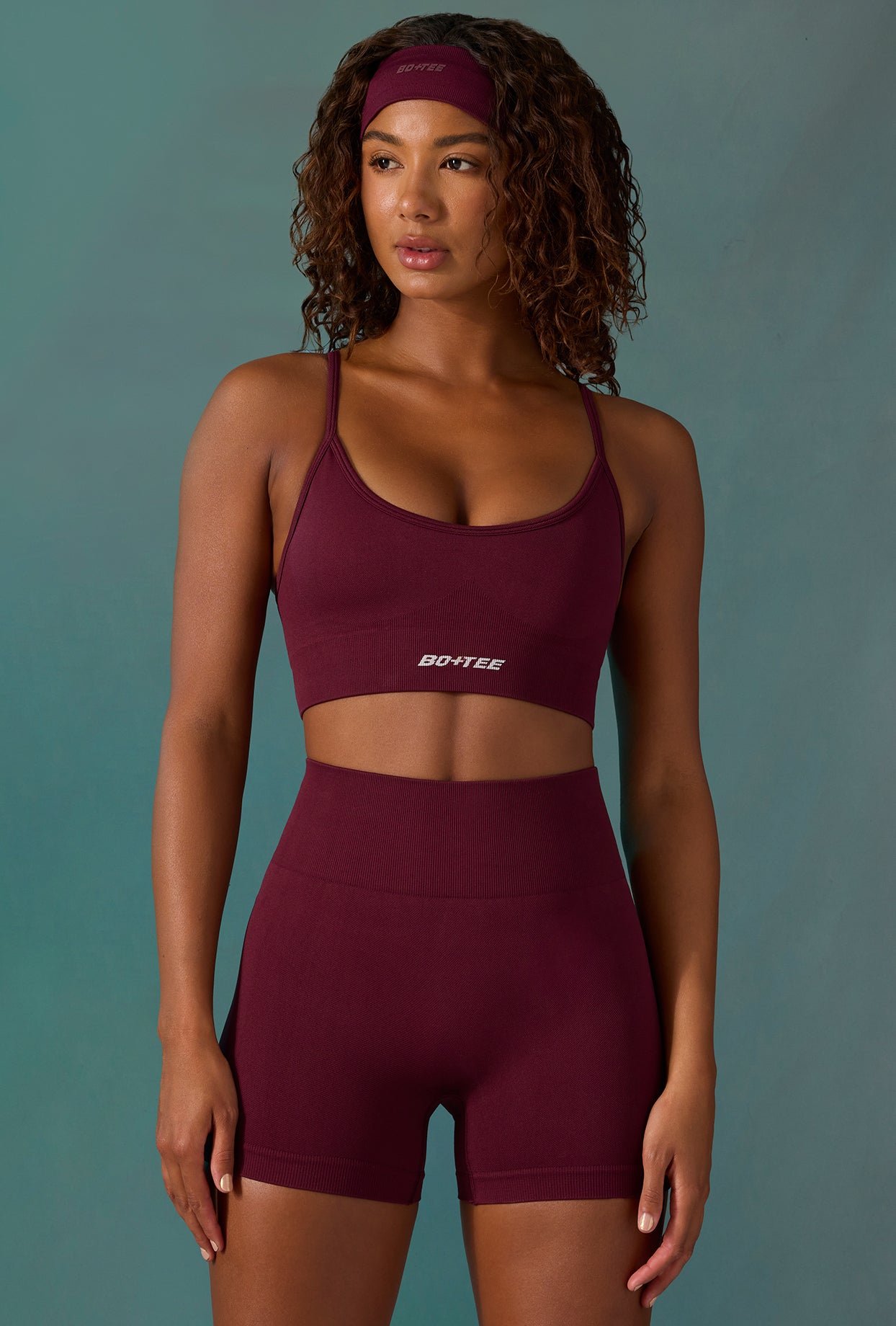 Super Sculpt Seamless Mini Shorts in Plum