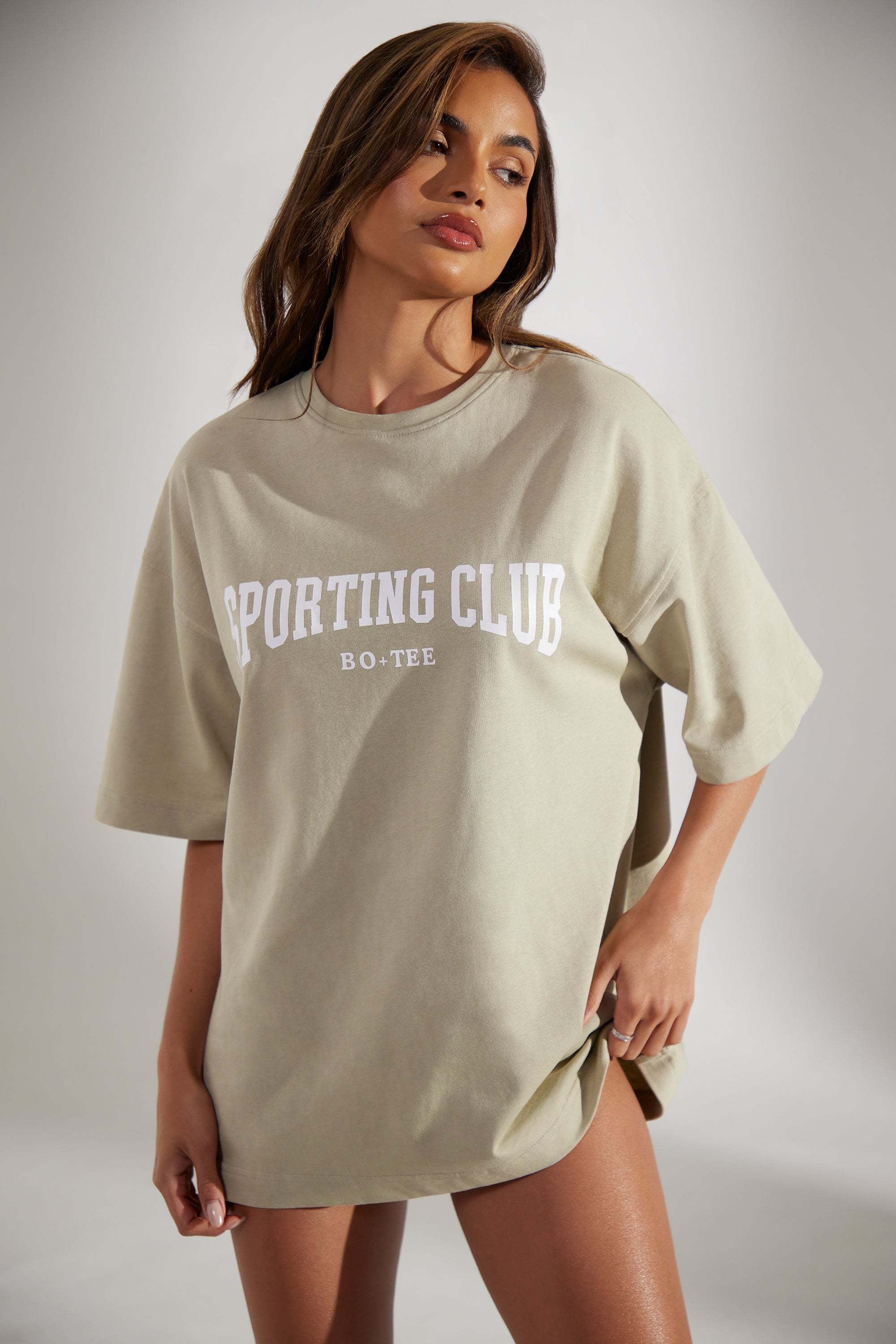 Oversized Short Sleeve T-Shirt in Limestone