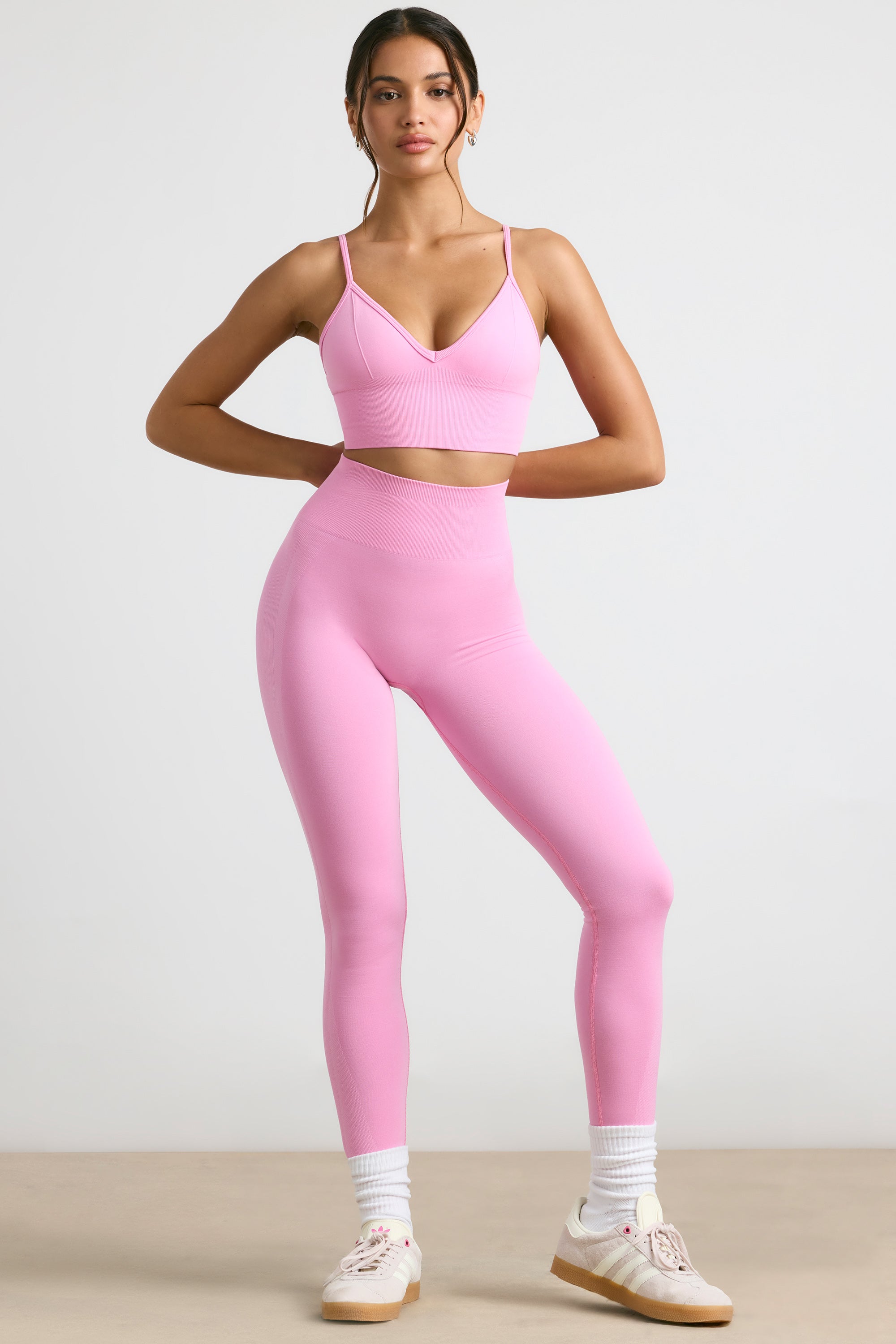 Petite High-Waist Define Luxe Leggings in Bubblegum Pink