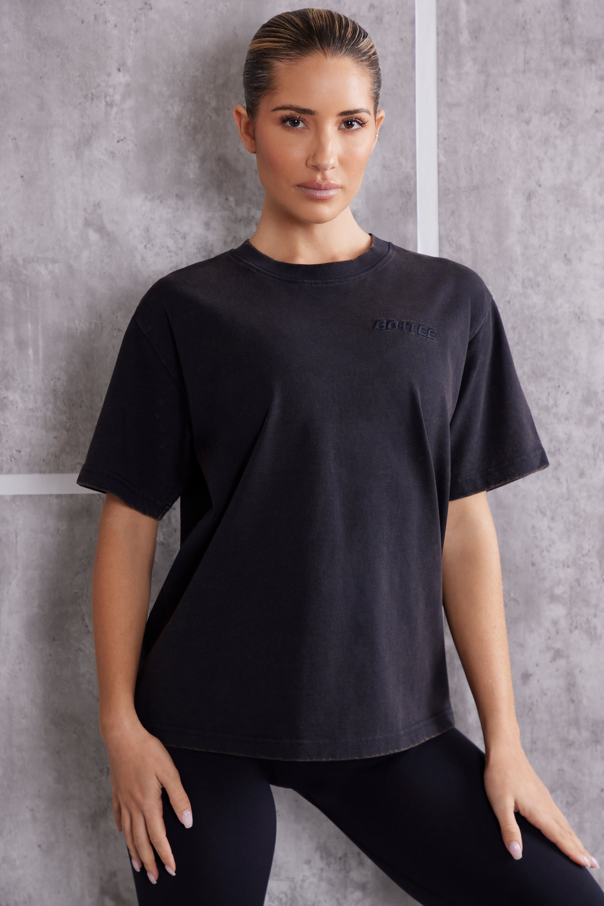 Oversized T-Shirt in Jet Black