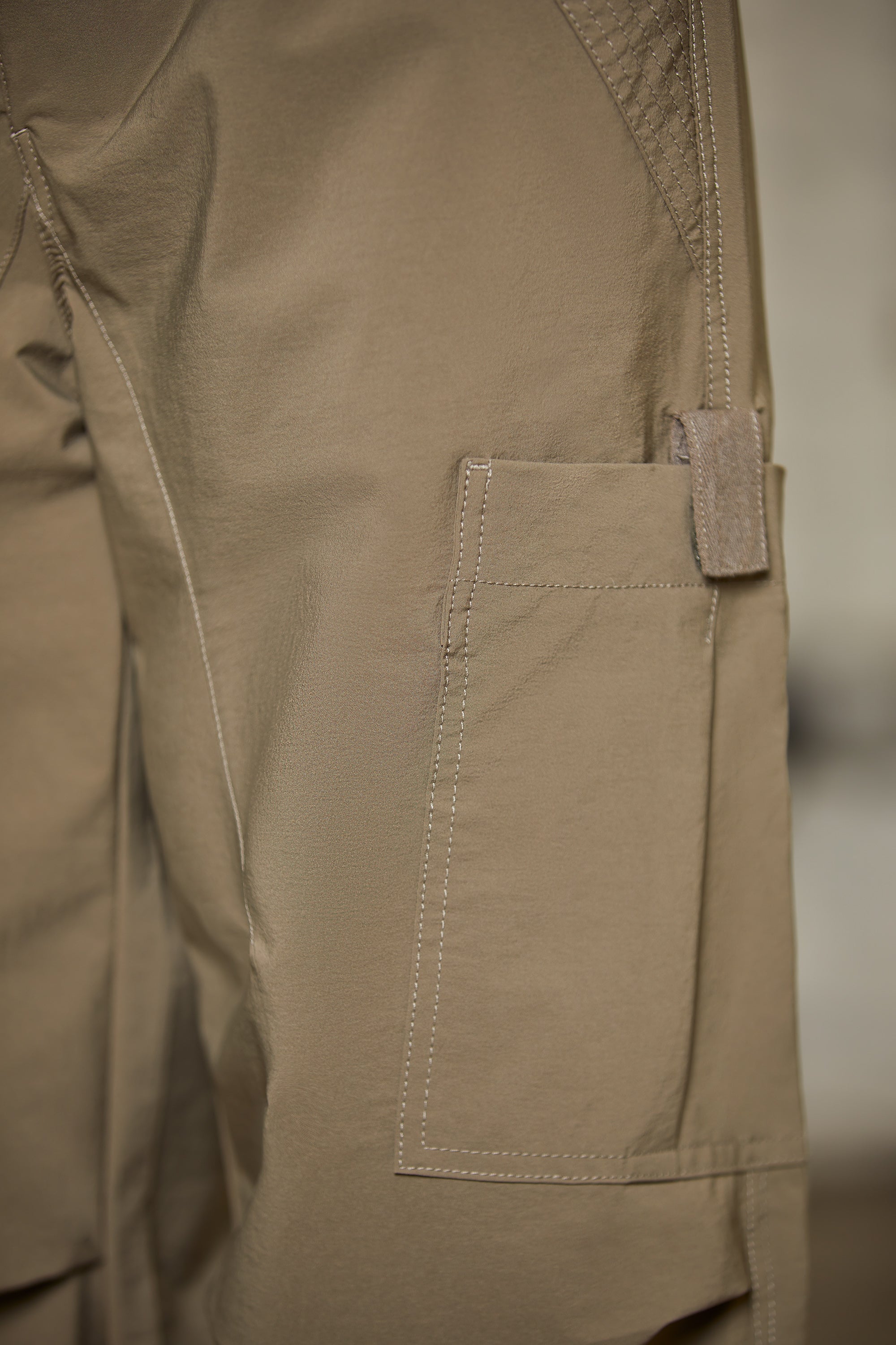 Wide Leg Cargo Trousers in Green