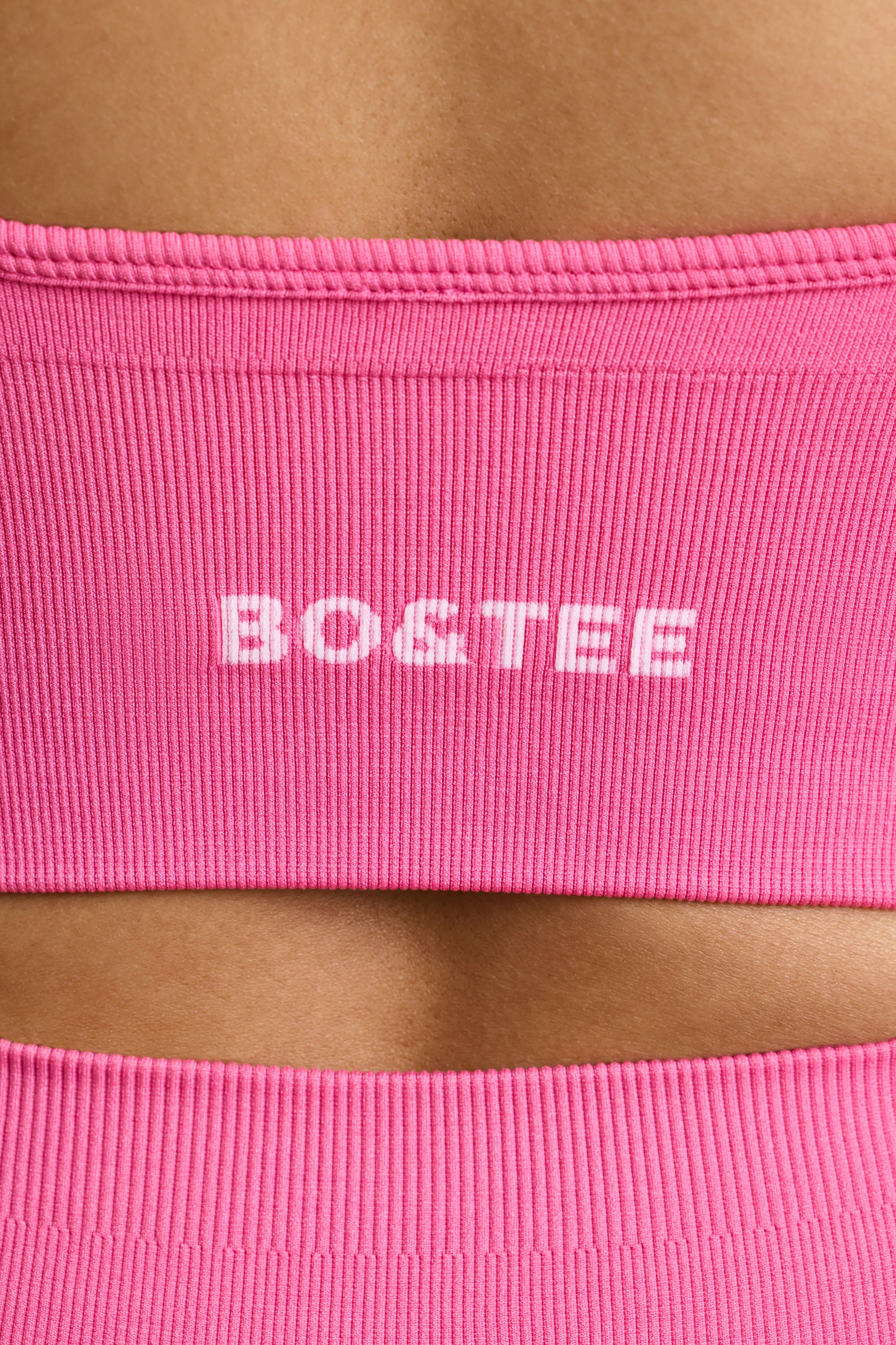 V-Neck Define Luxe Sports Bra in Hot Pink