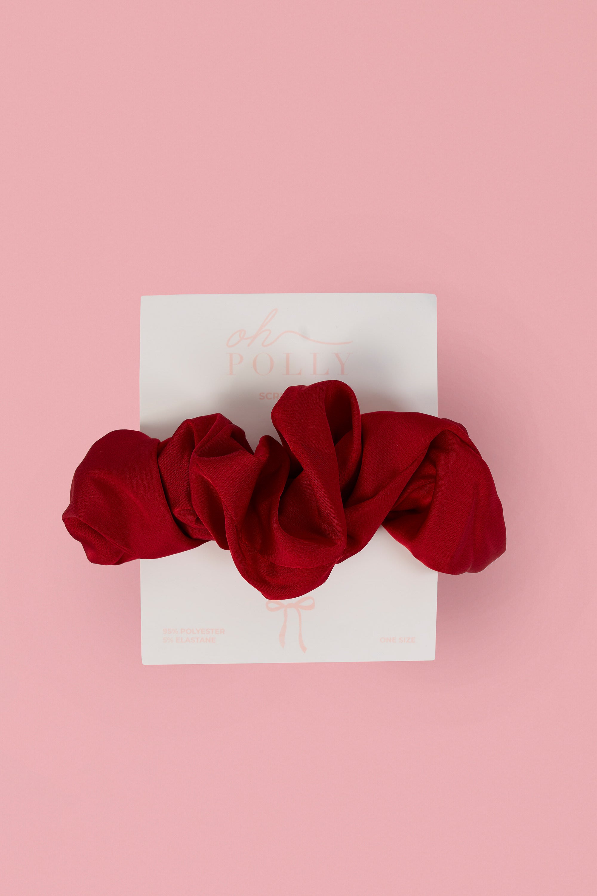 Oversized Scrunchie in Ruby Red