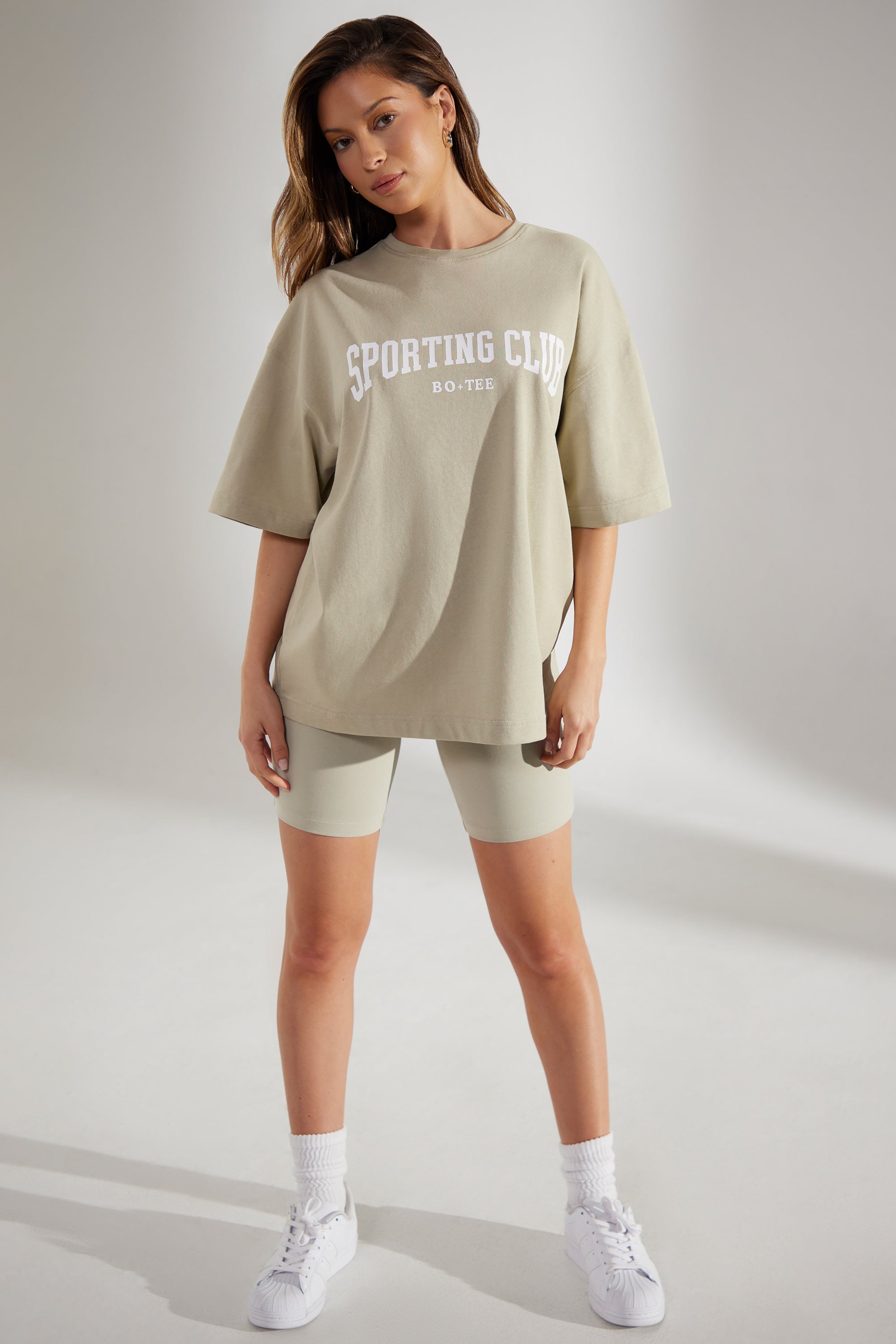 Oversized Short Sleeve T-Shirt in Limestone