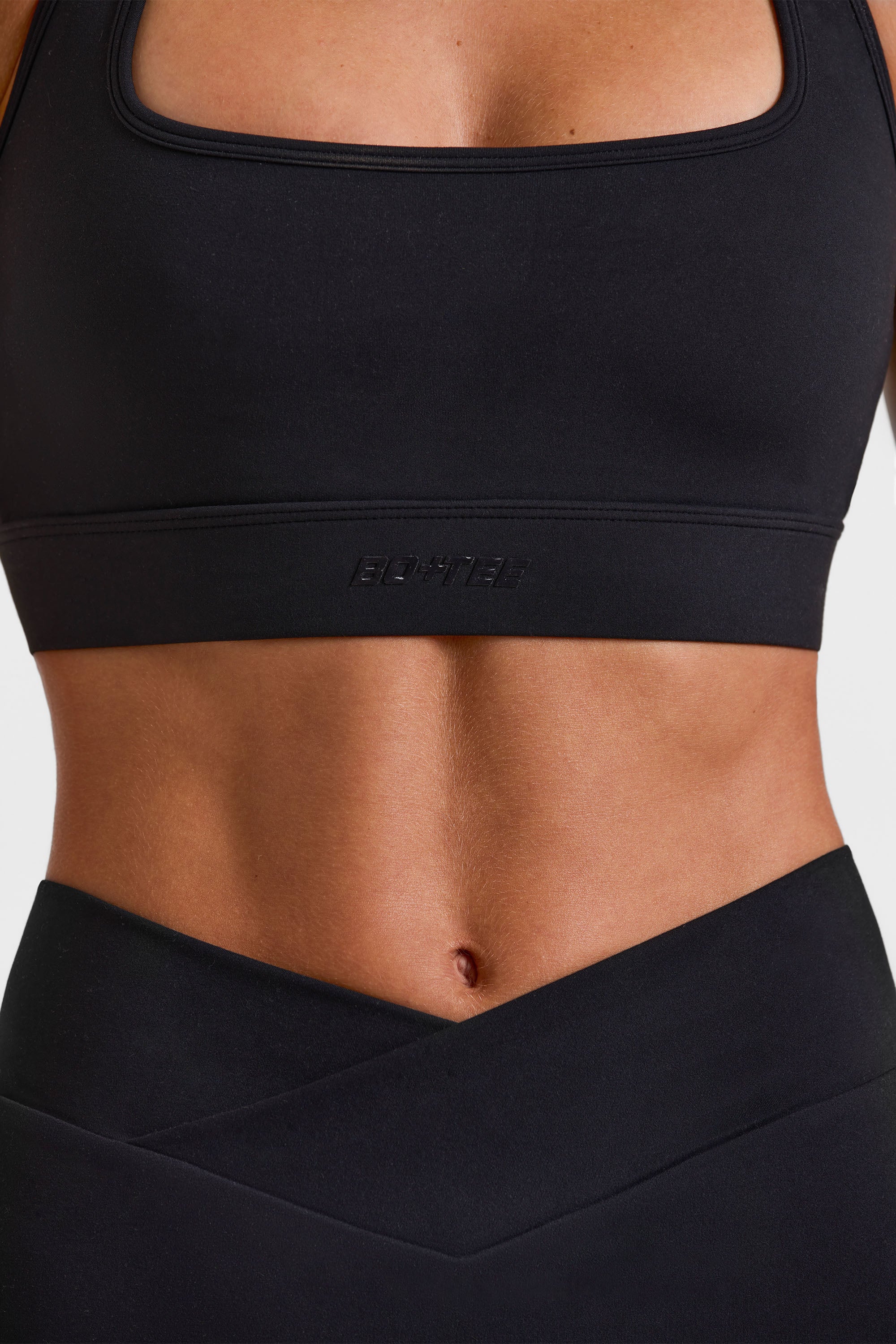 Halterneck Crop Top in Black