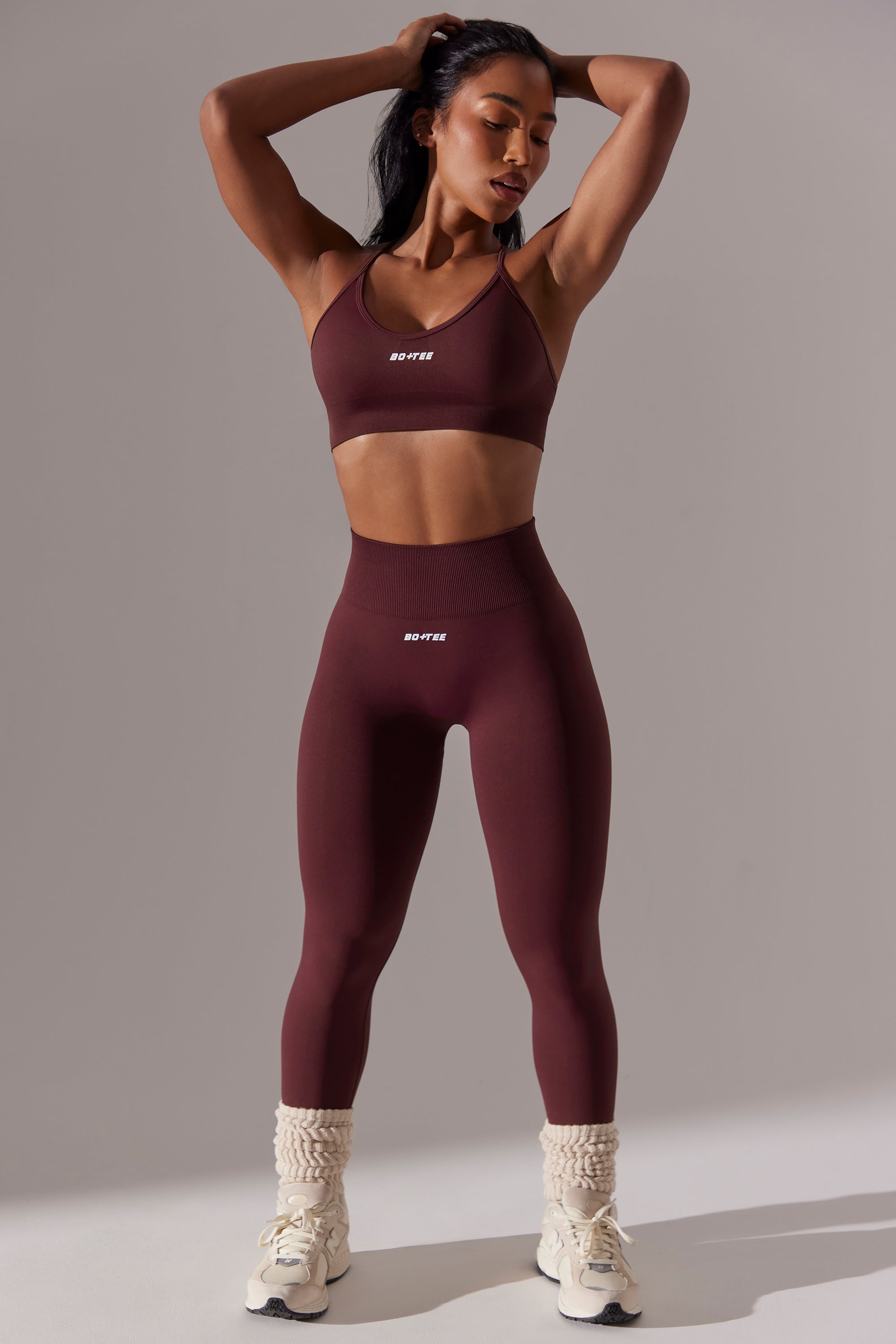 High Waist Super Sculpt Leggings in Burgundy