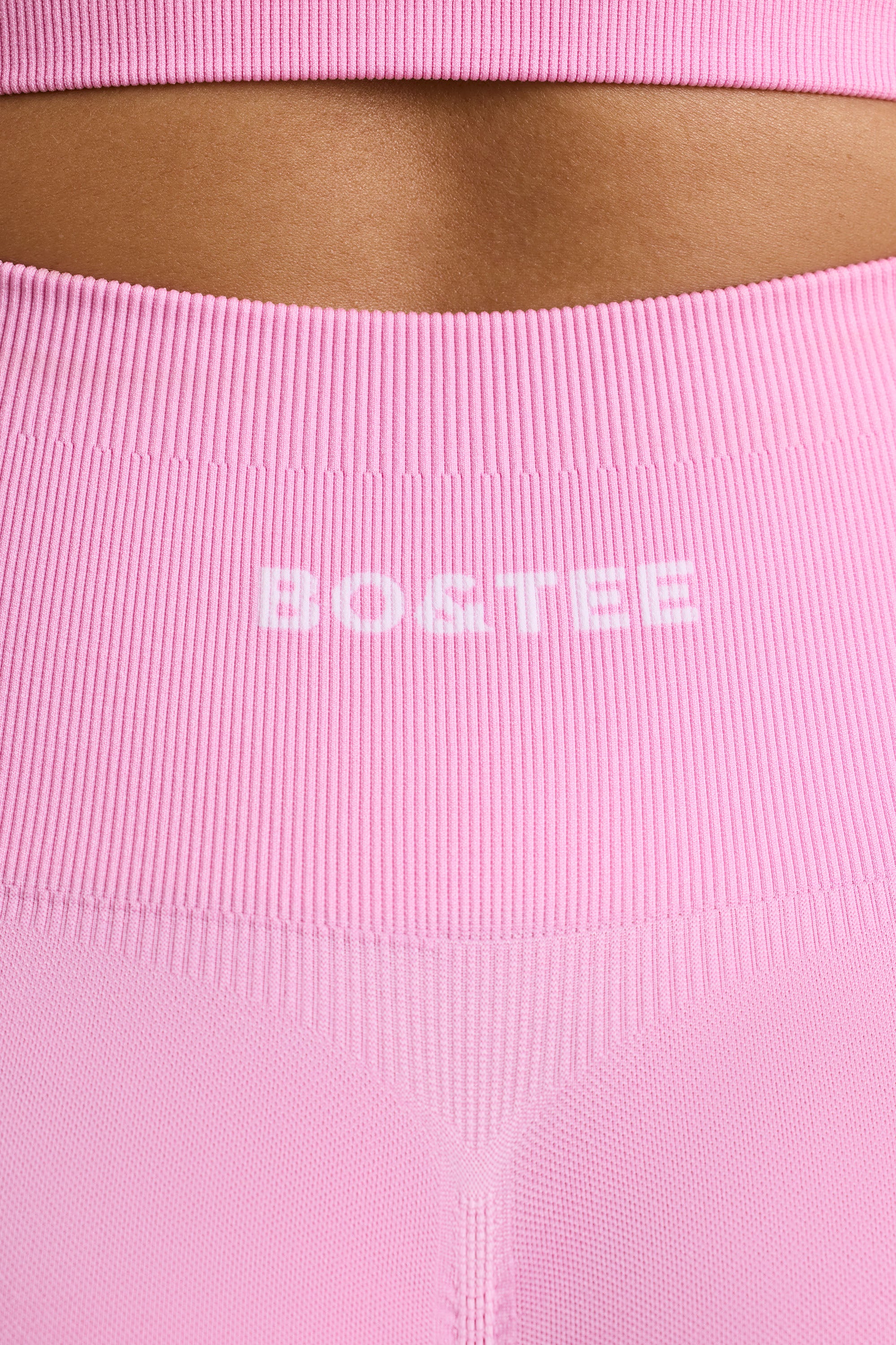 High-Waist Define Luxe Mini Shorts in Bubblegum Pink