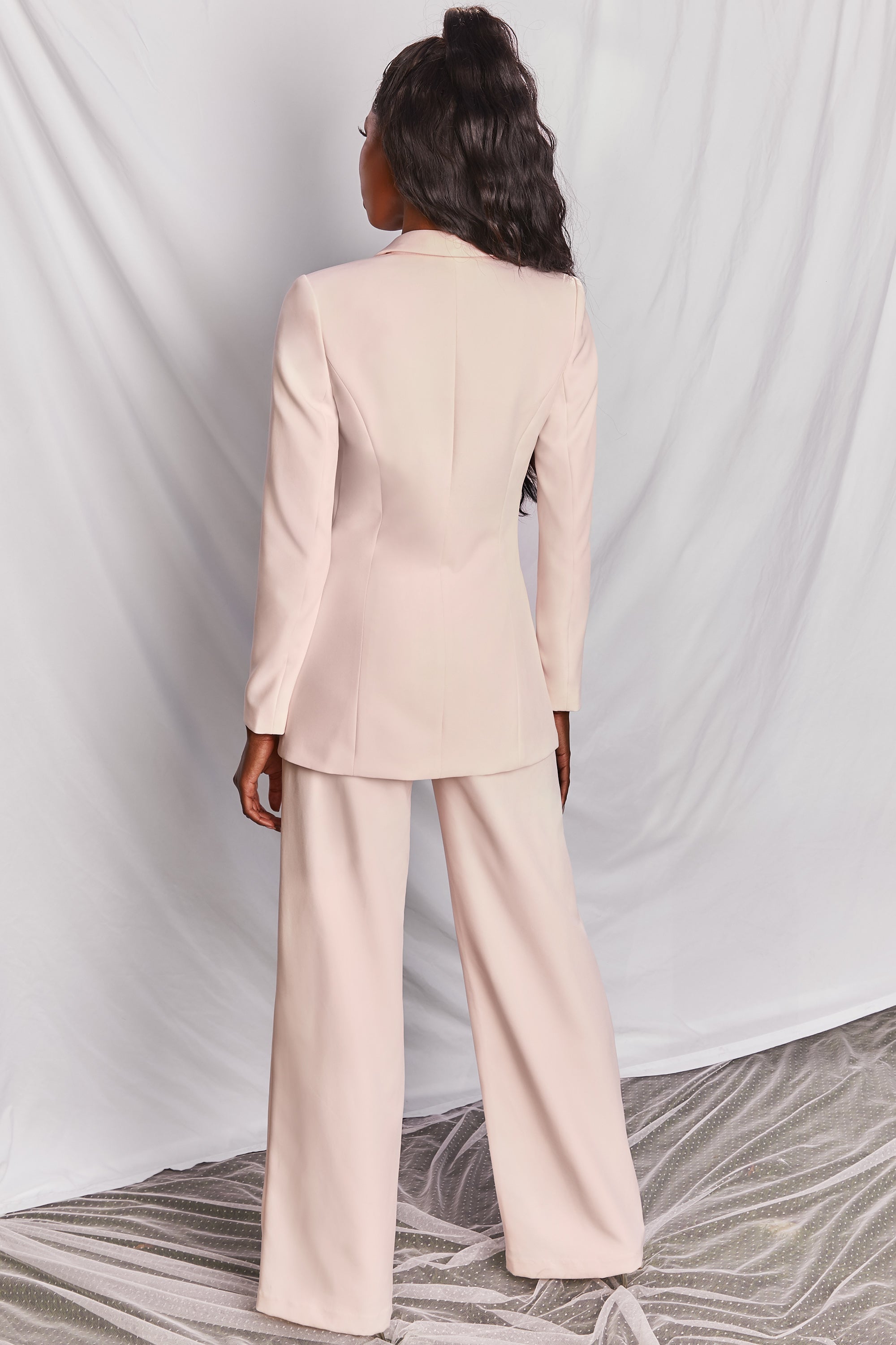 Wide Leg Trousers in Pink