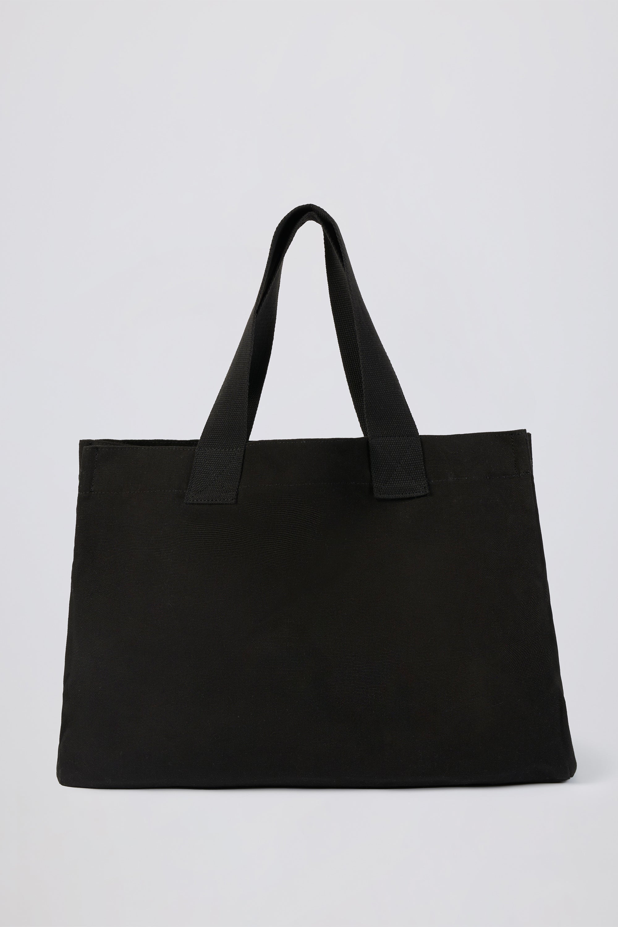 Oversized Canvas Tote Bag in Black