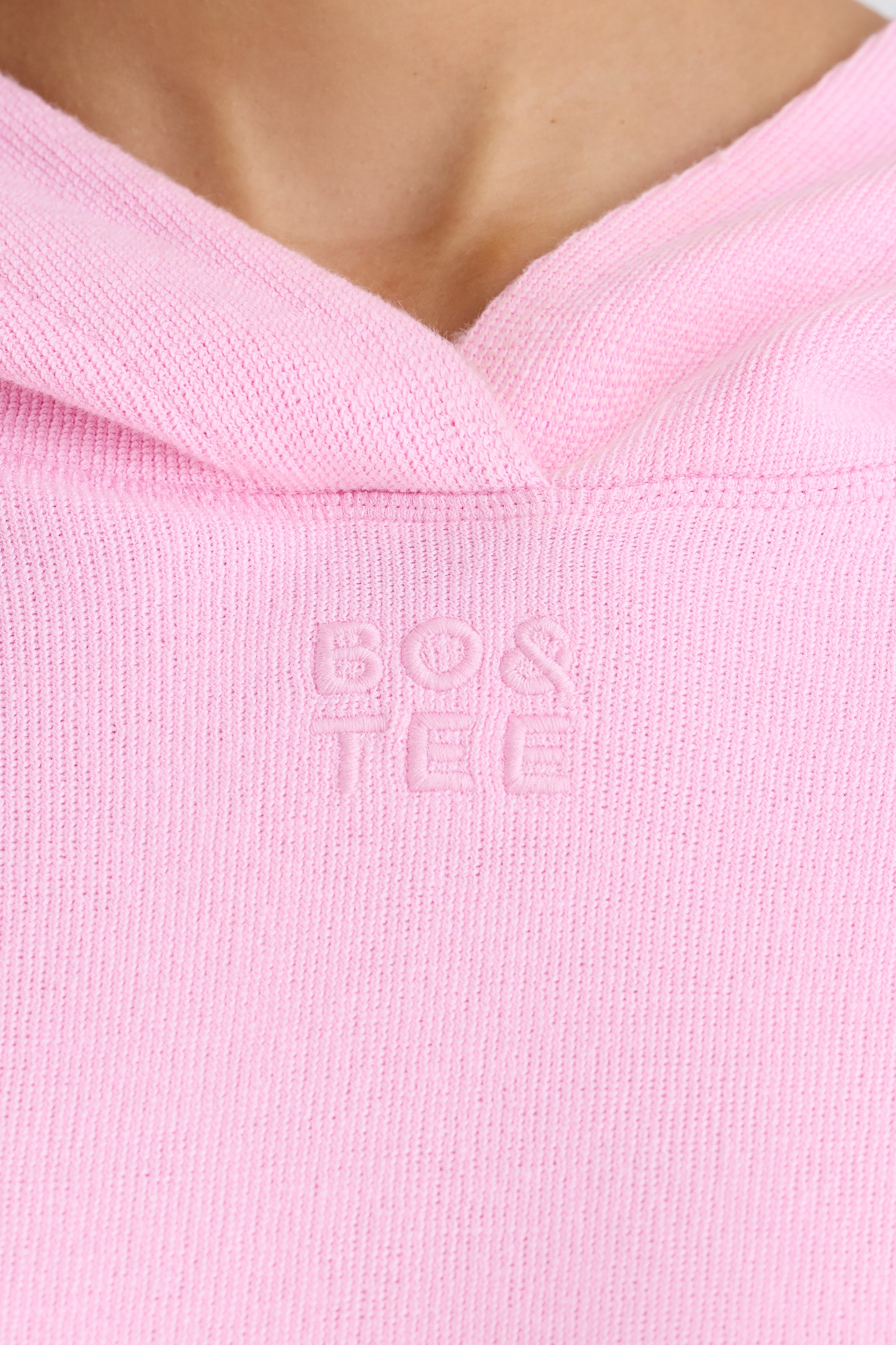 Graphic-Print Hoodie in Bubblegum Pink