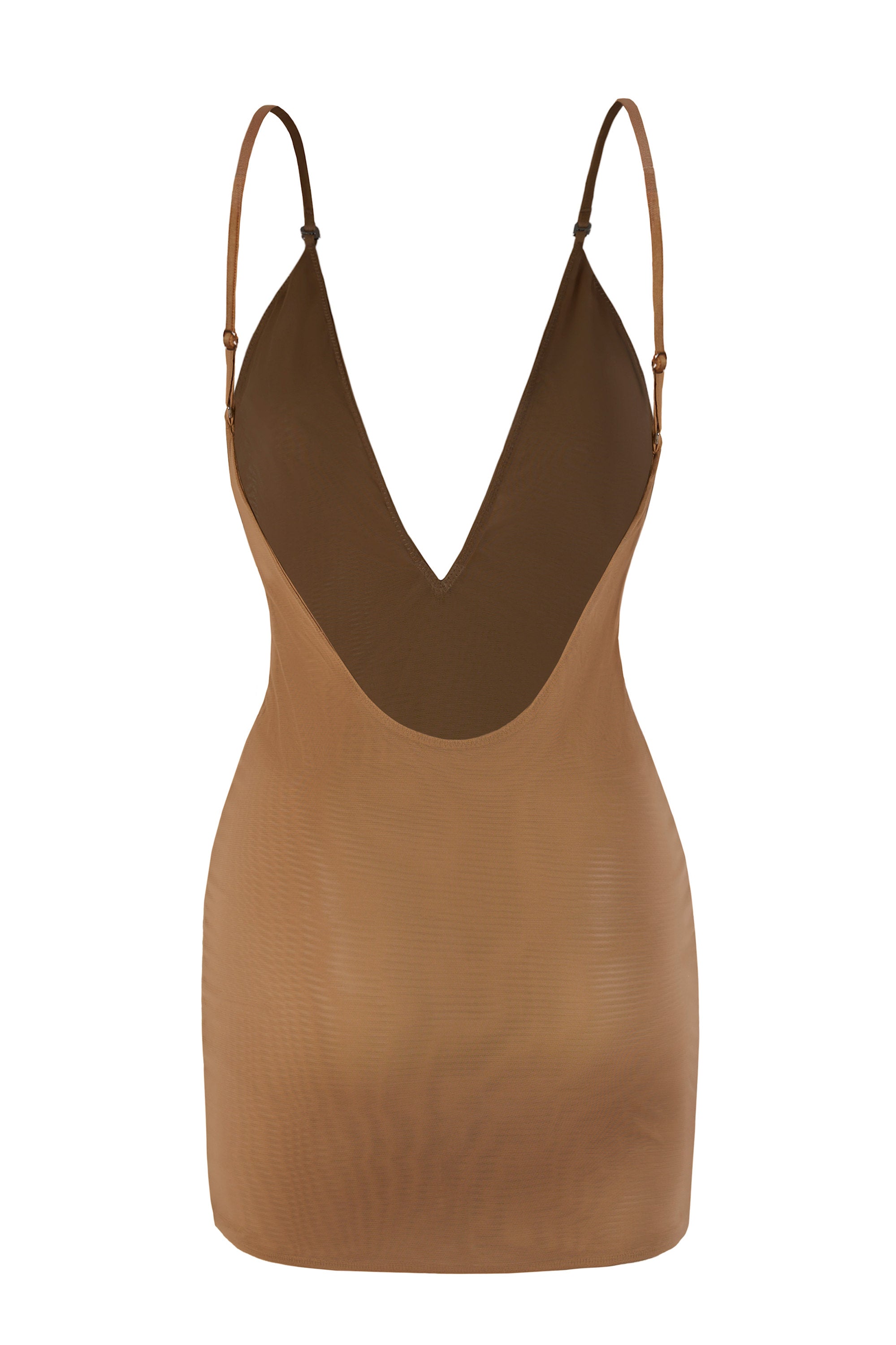 Intimates Soft Mesh Multiway Mini Dress in Almond