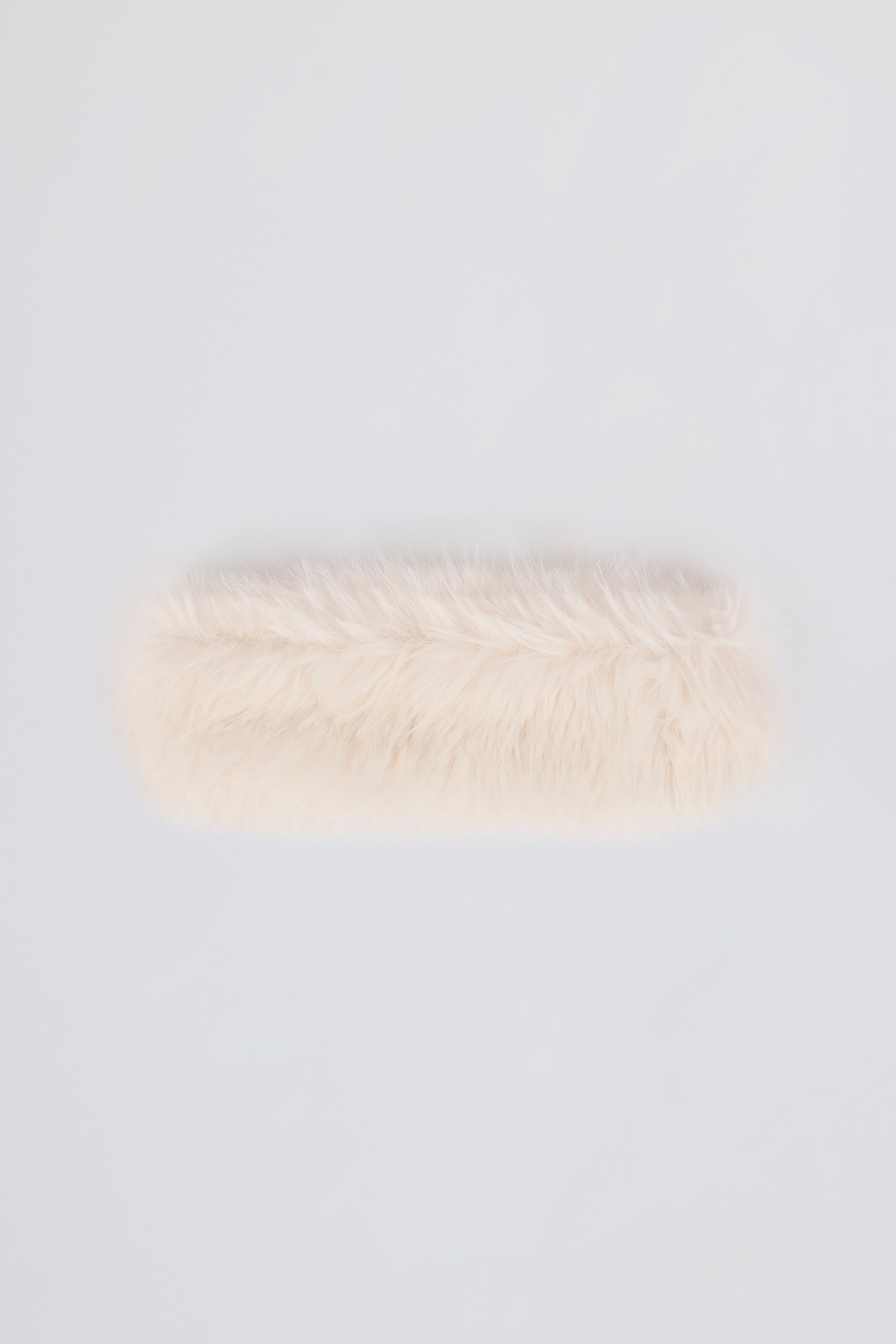 Faux-Fur Headband in Ice White