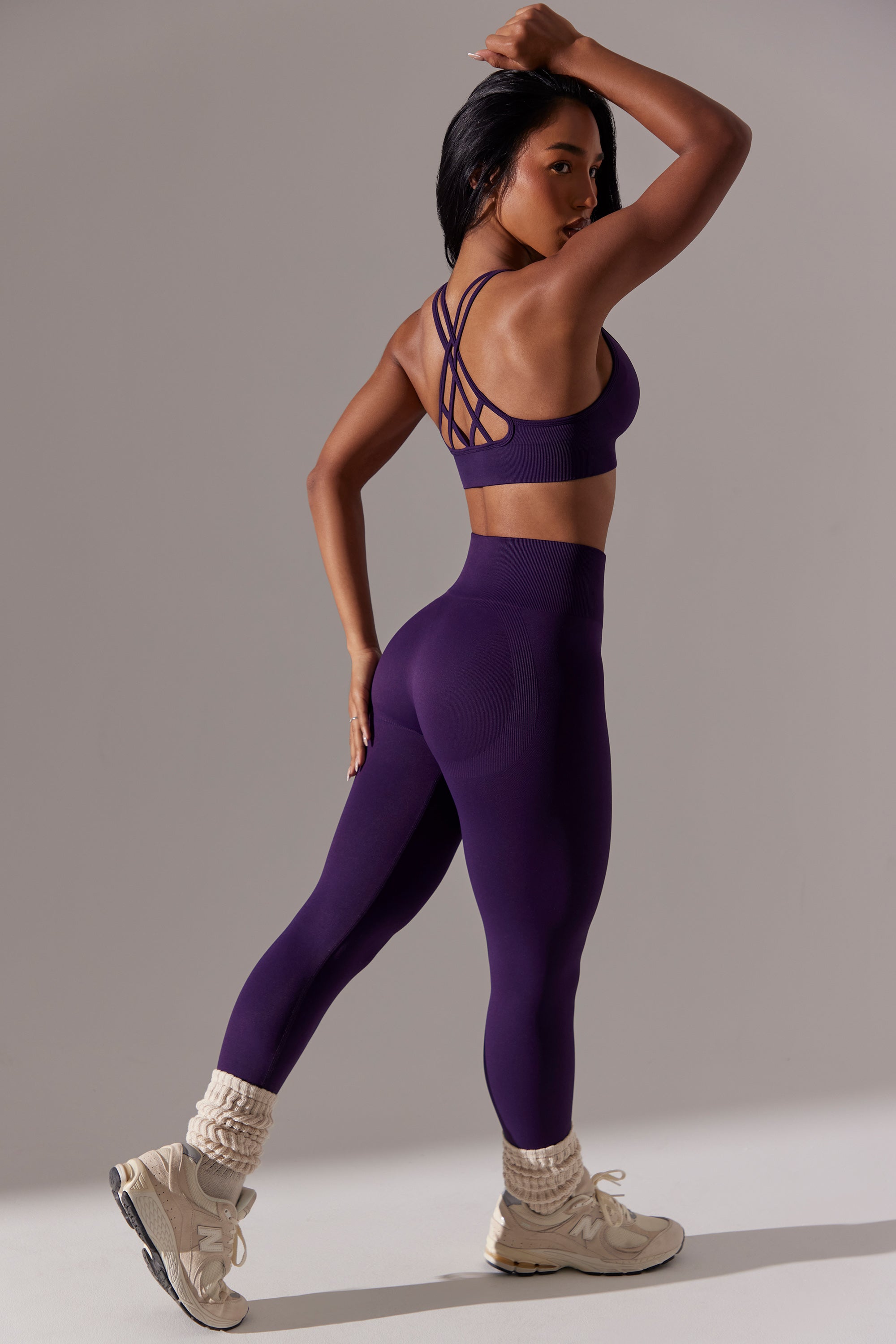 High Waist Super Sculpt Leggings in Purple