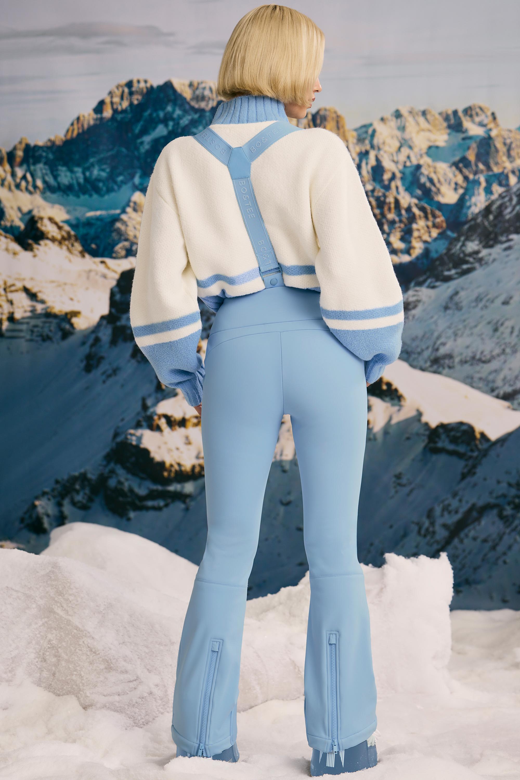 Fleece-Lined Ski Trousers in Ice Blue