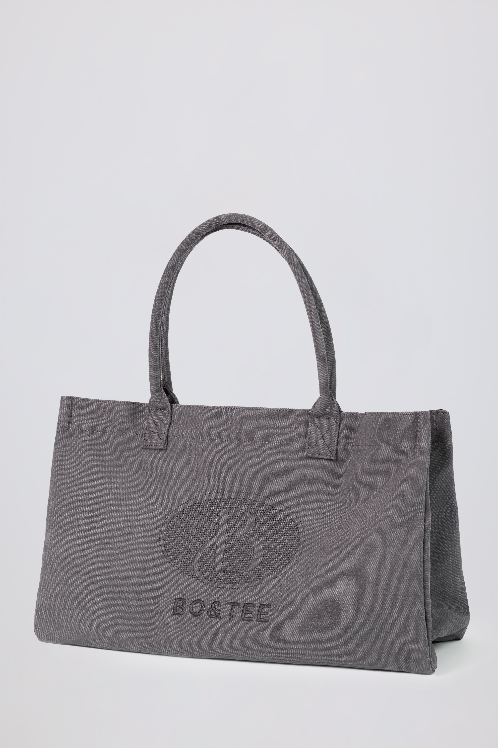 Oversized Canvas Tote Bag in Washed Charcoal