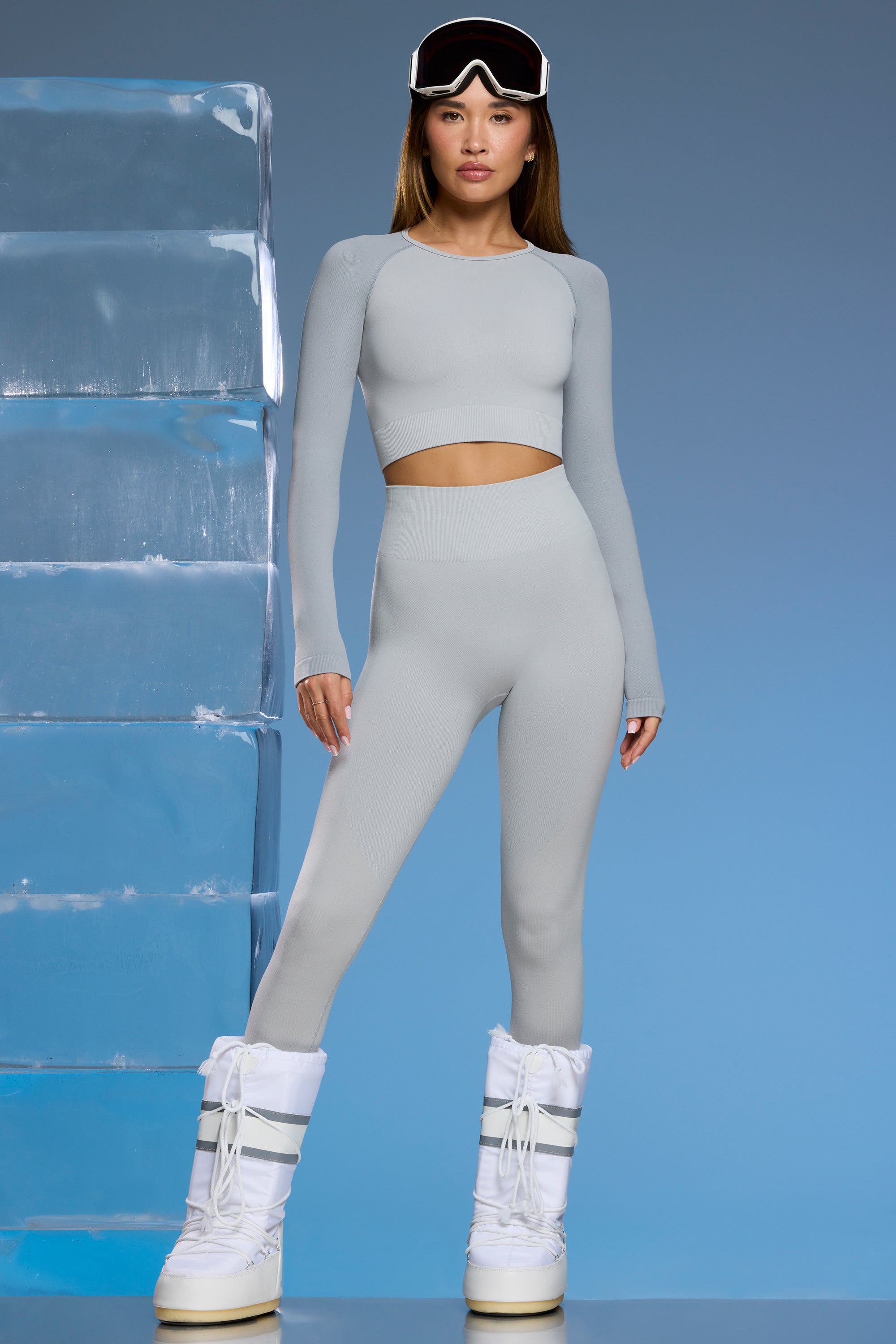 Super Sculpt Base Layer Leggings in Light Grey