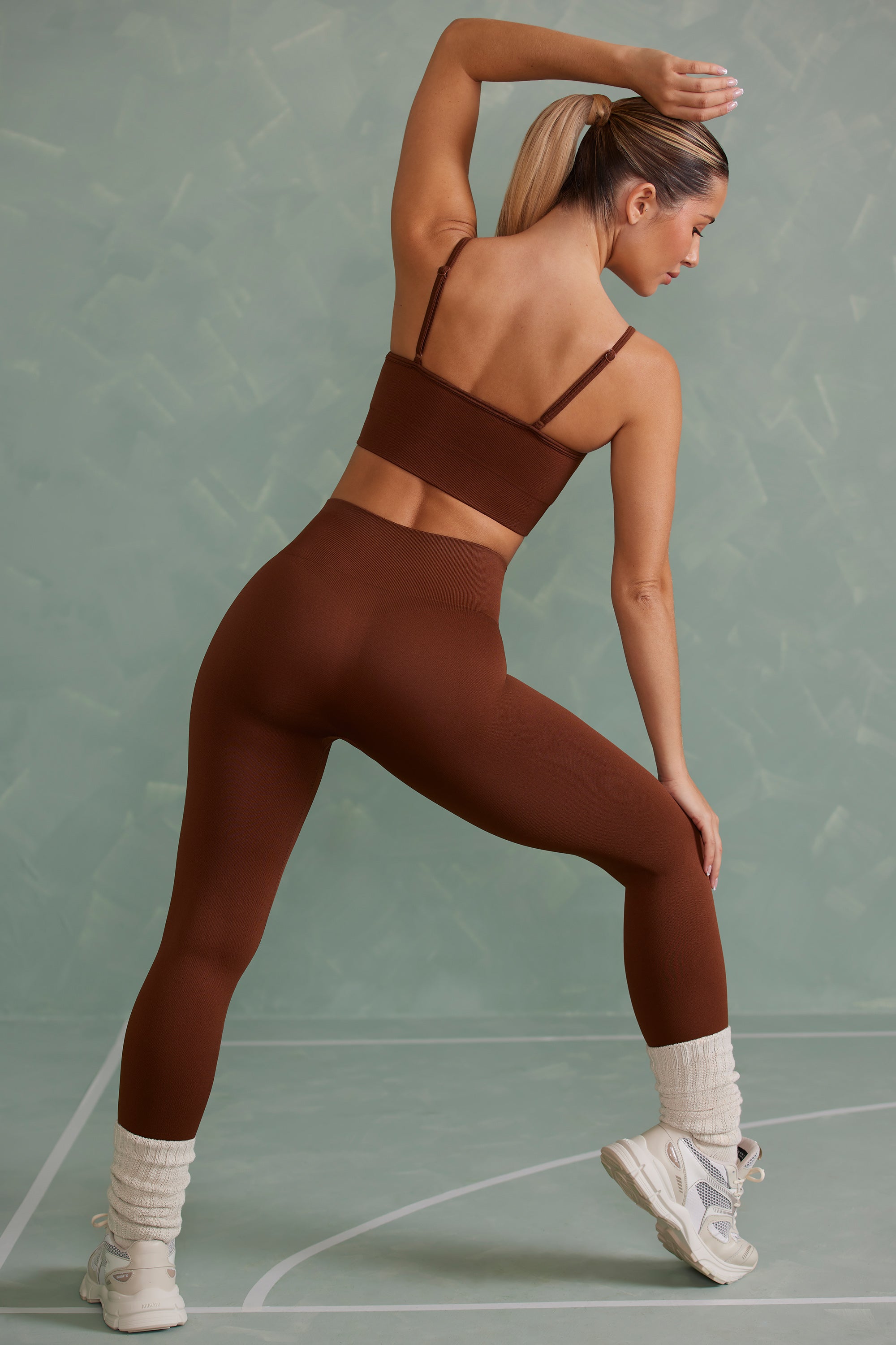 Super Sculpt Full Length Leggings in Copper Brown