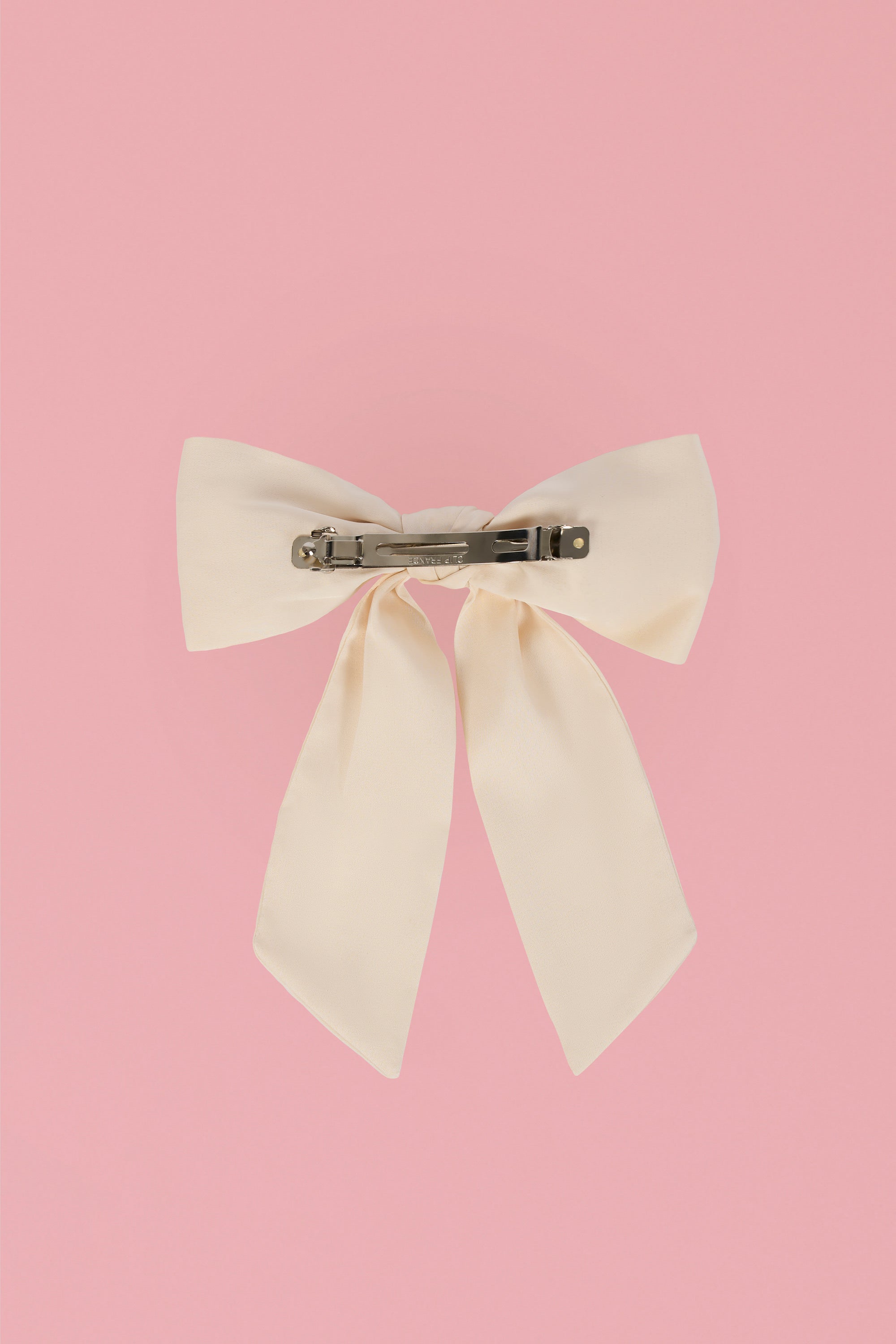 Bow Hair Clip in Ivory