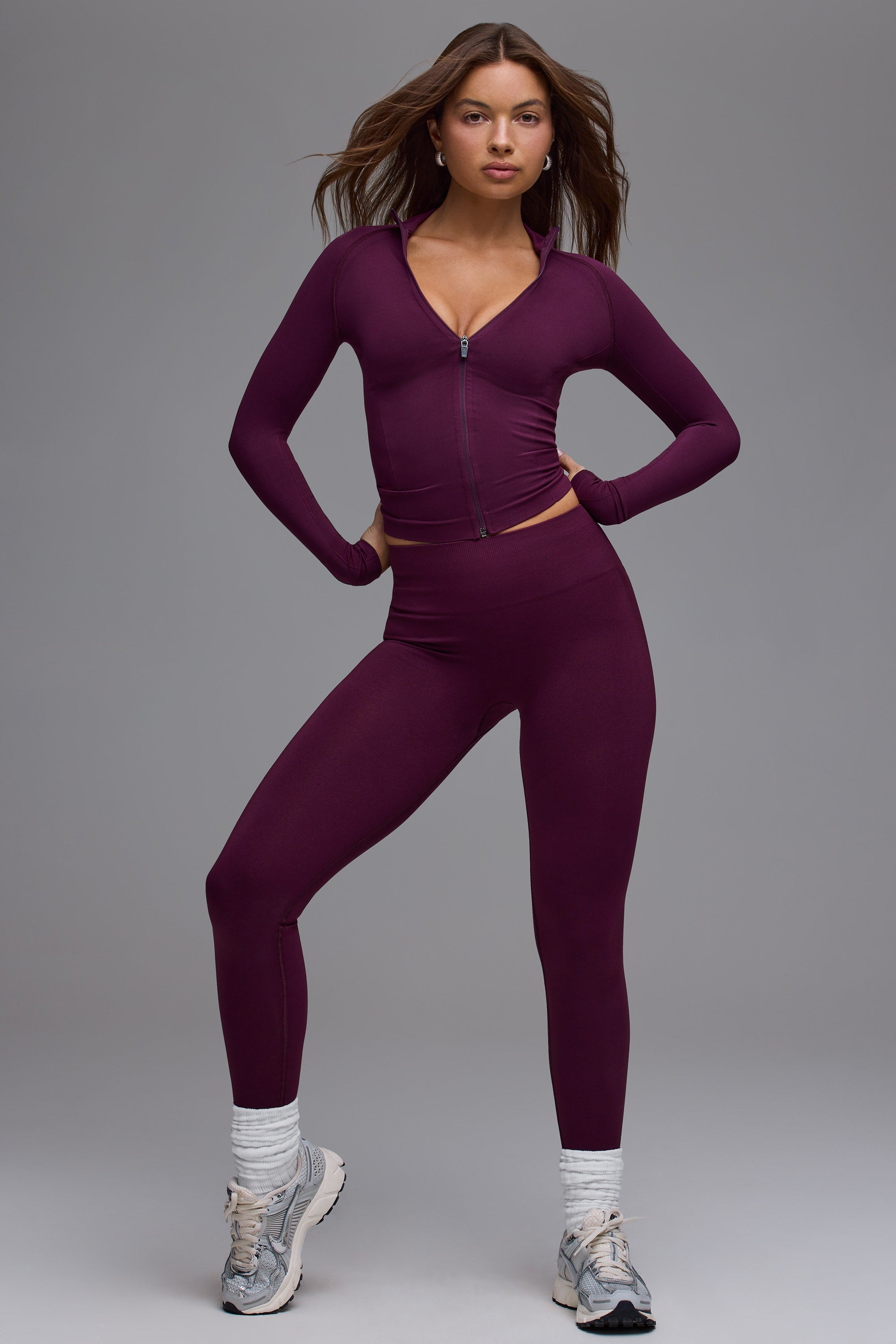 Petite Define Luxe High-Waist Leggings in Grape