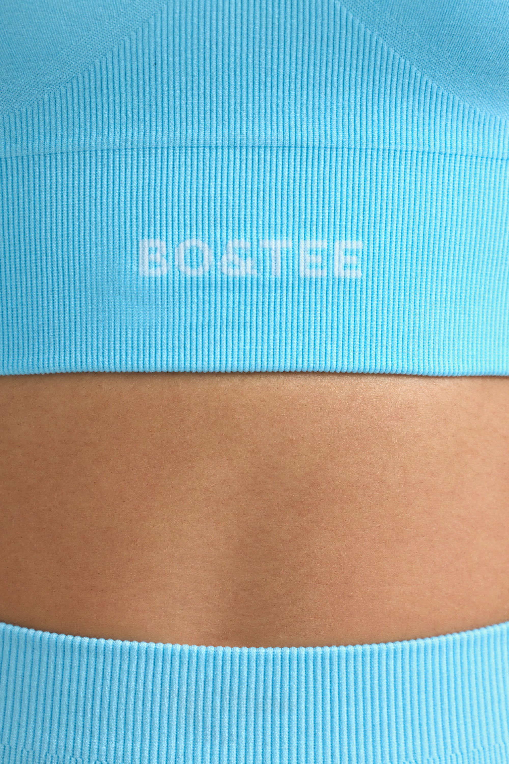 Define Luxe Halterneck Sports Bra in Sky Blue