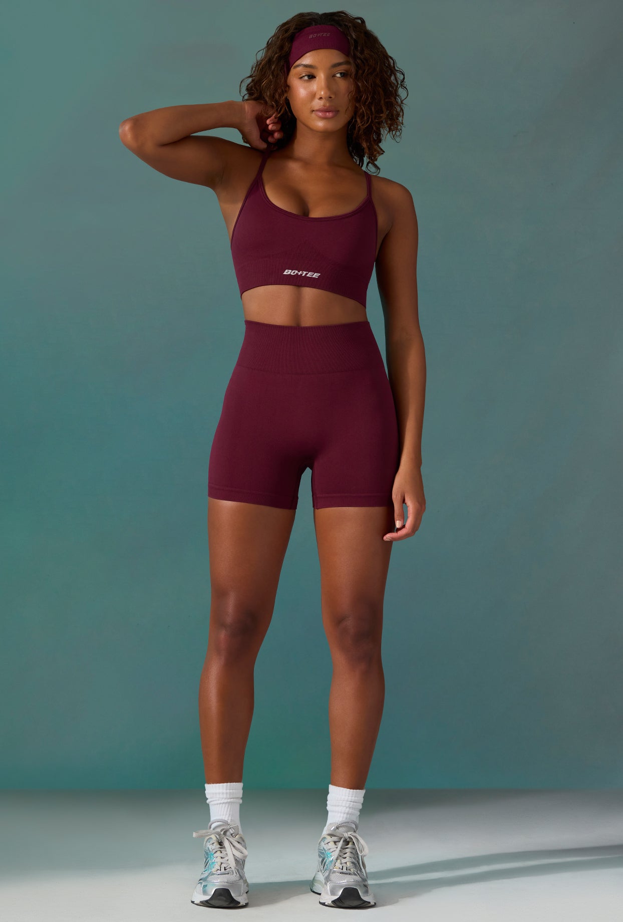 Super Sculpt Seamless Mini Shorts in Plum