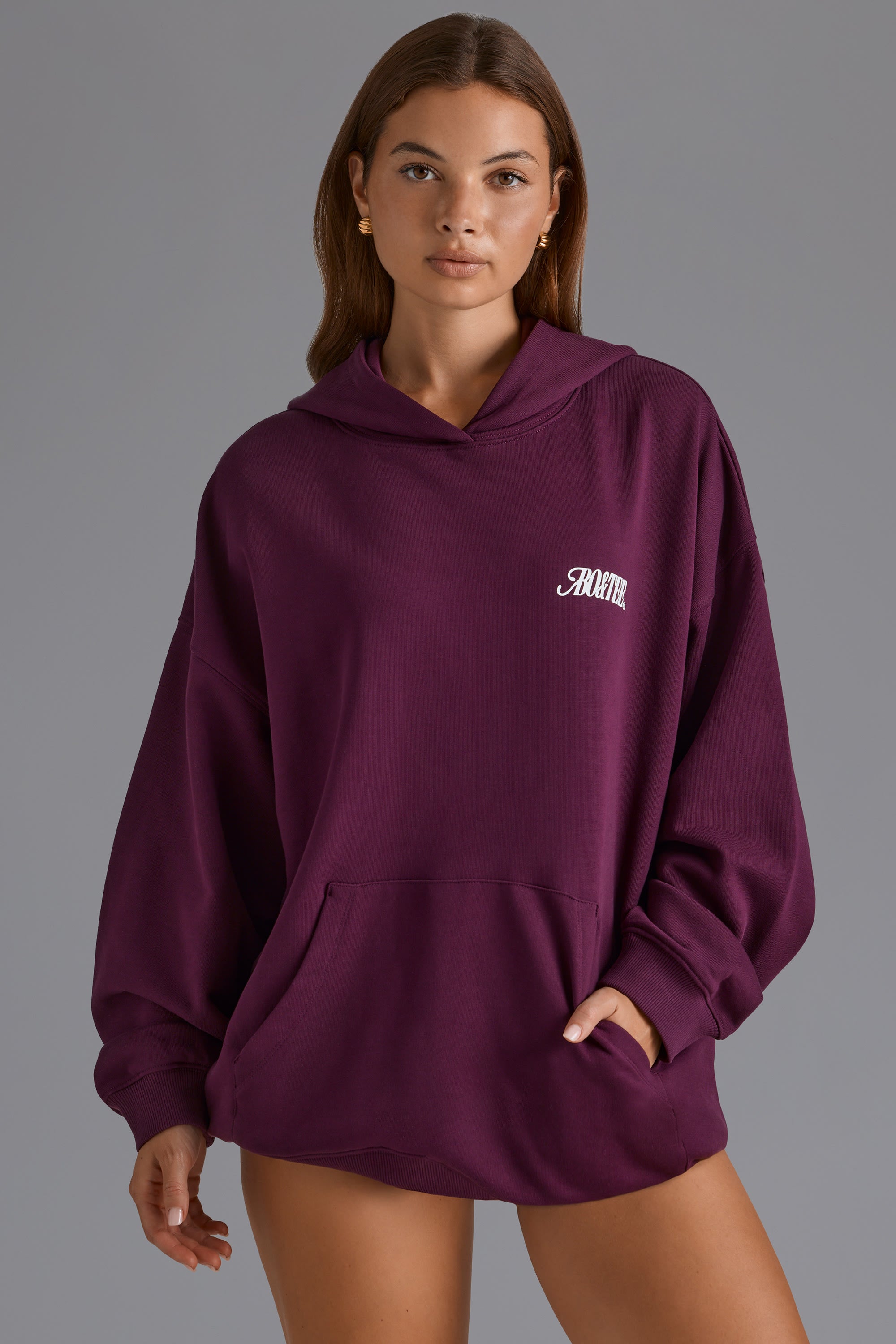 Oversized Hoodie in Grape