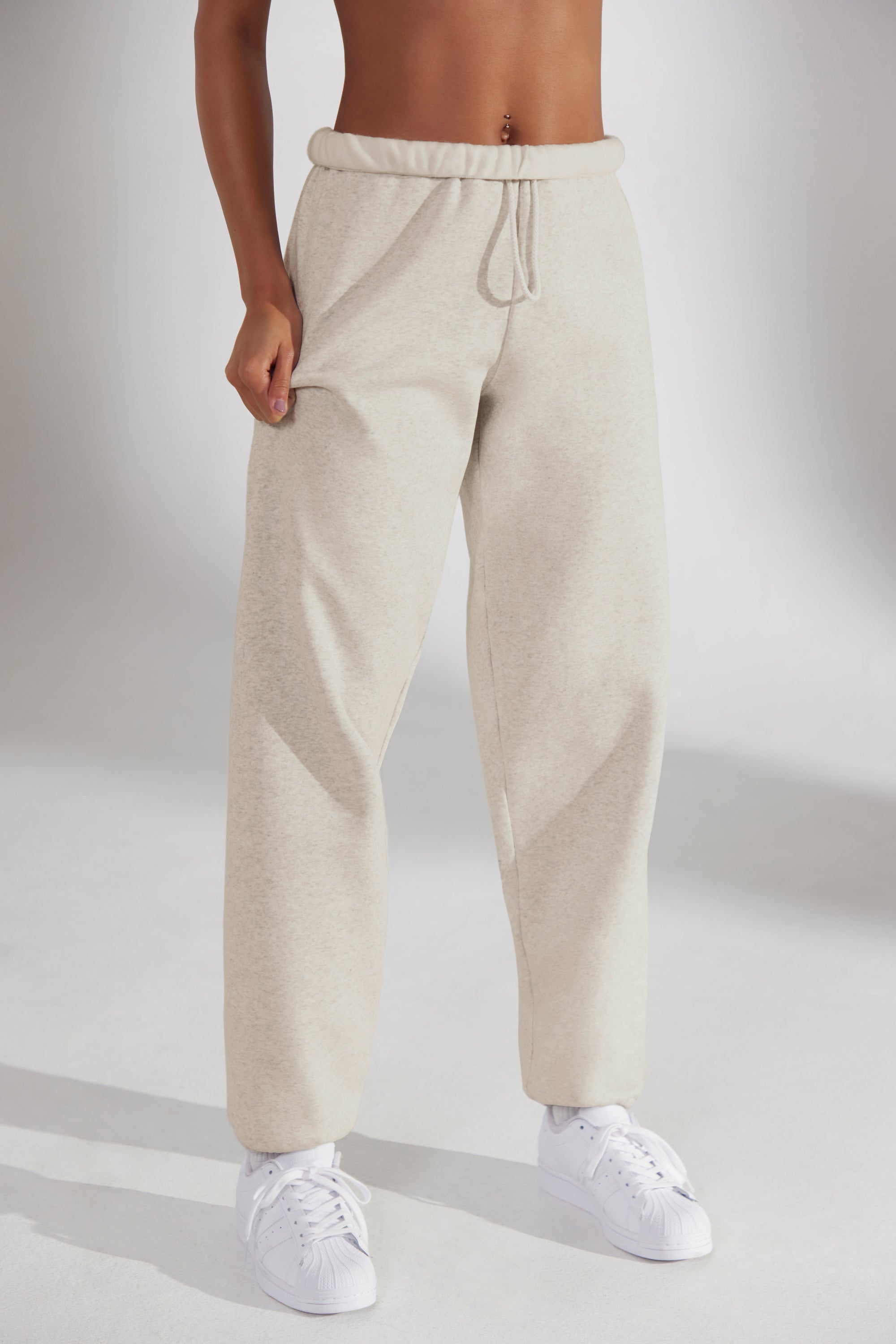 Oversized Joggers in Heather Oat