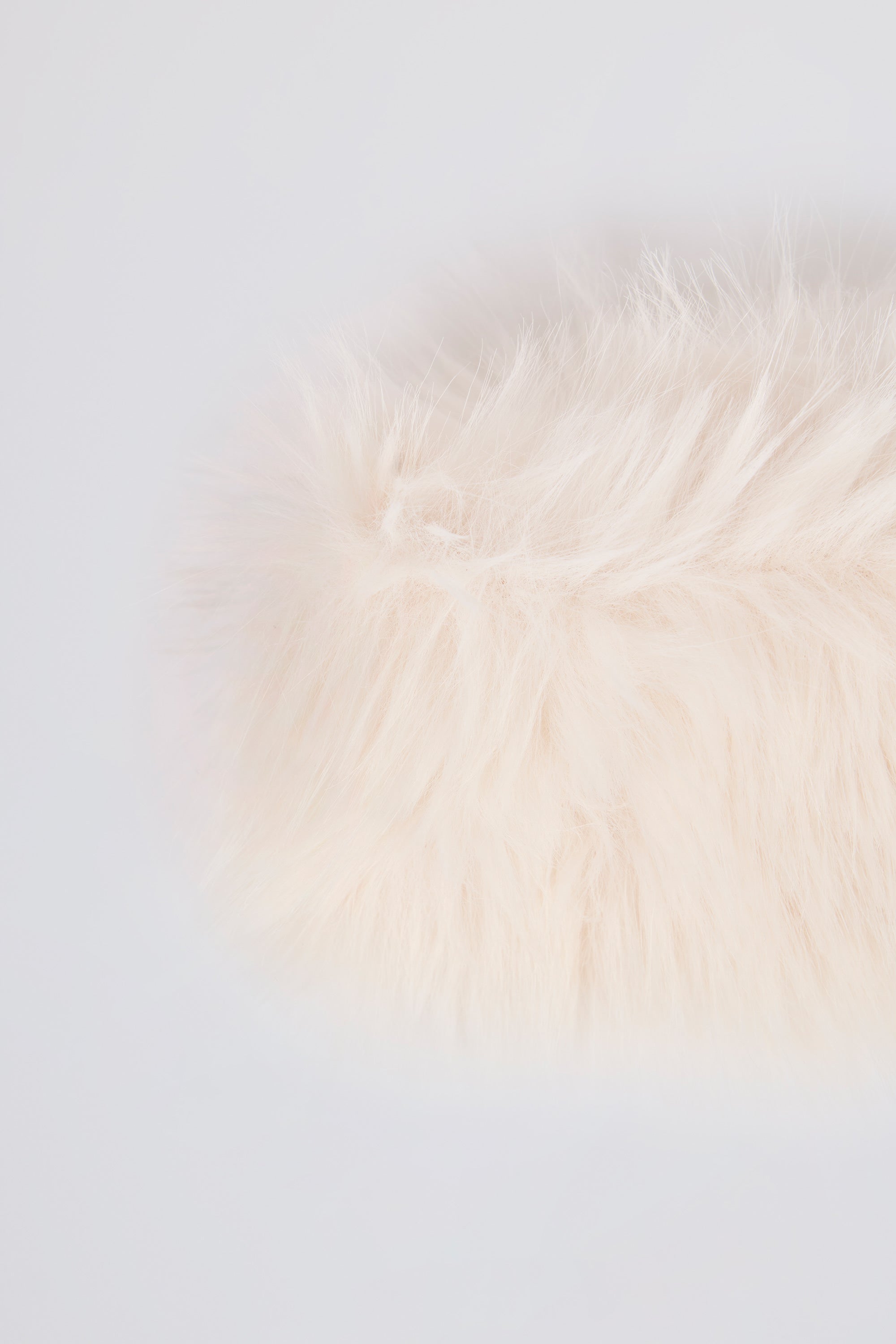 Faux-Fur Headband in Ice White