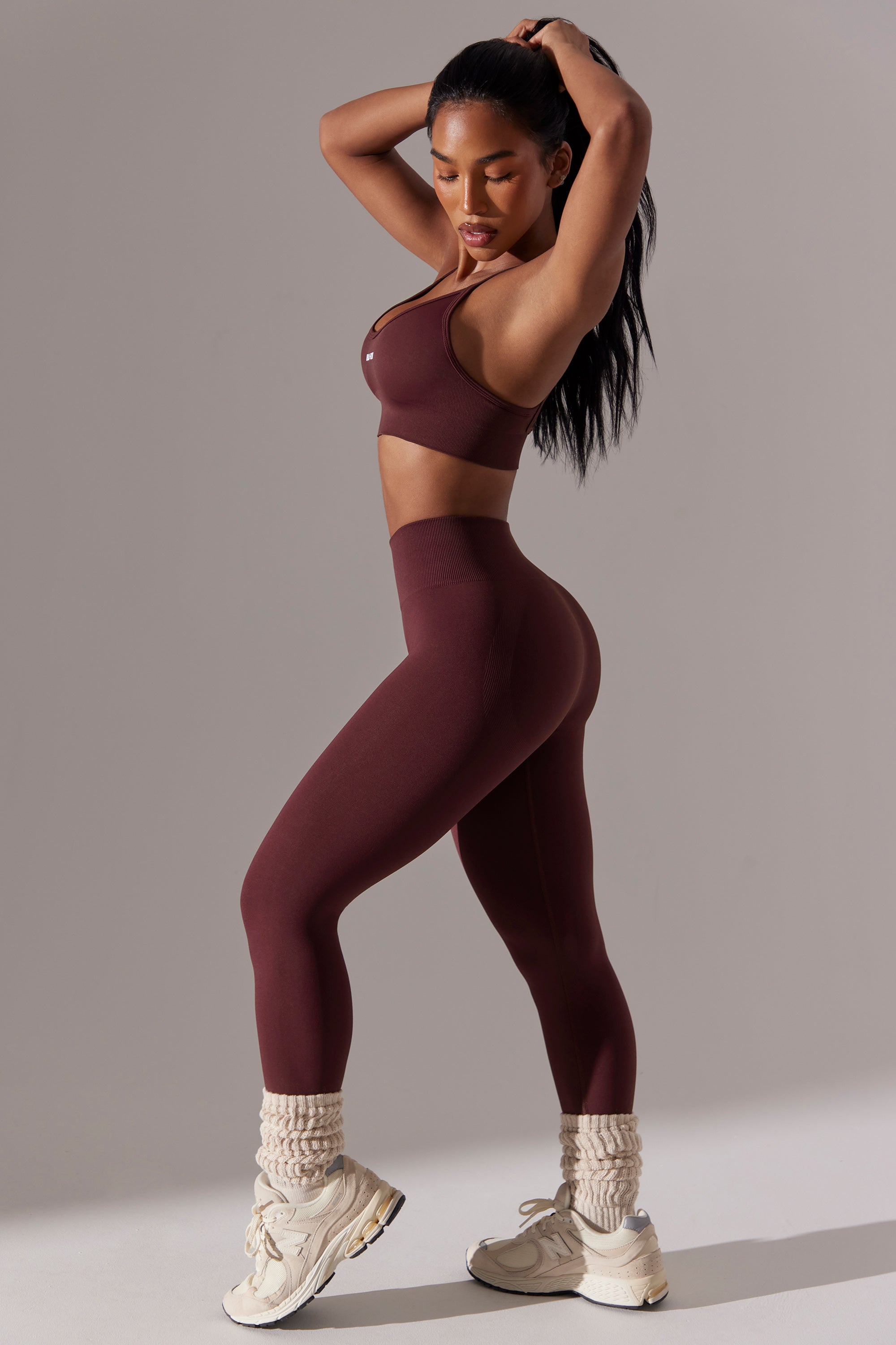 High Waist Super Sculpt Leggings in Burgundy