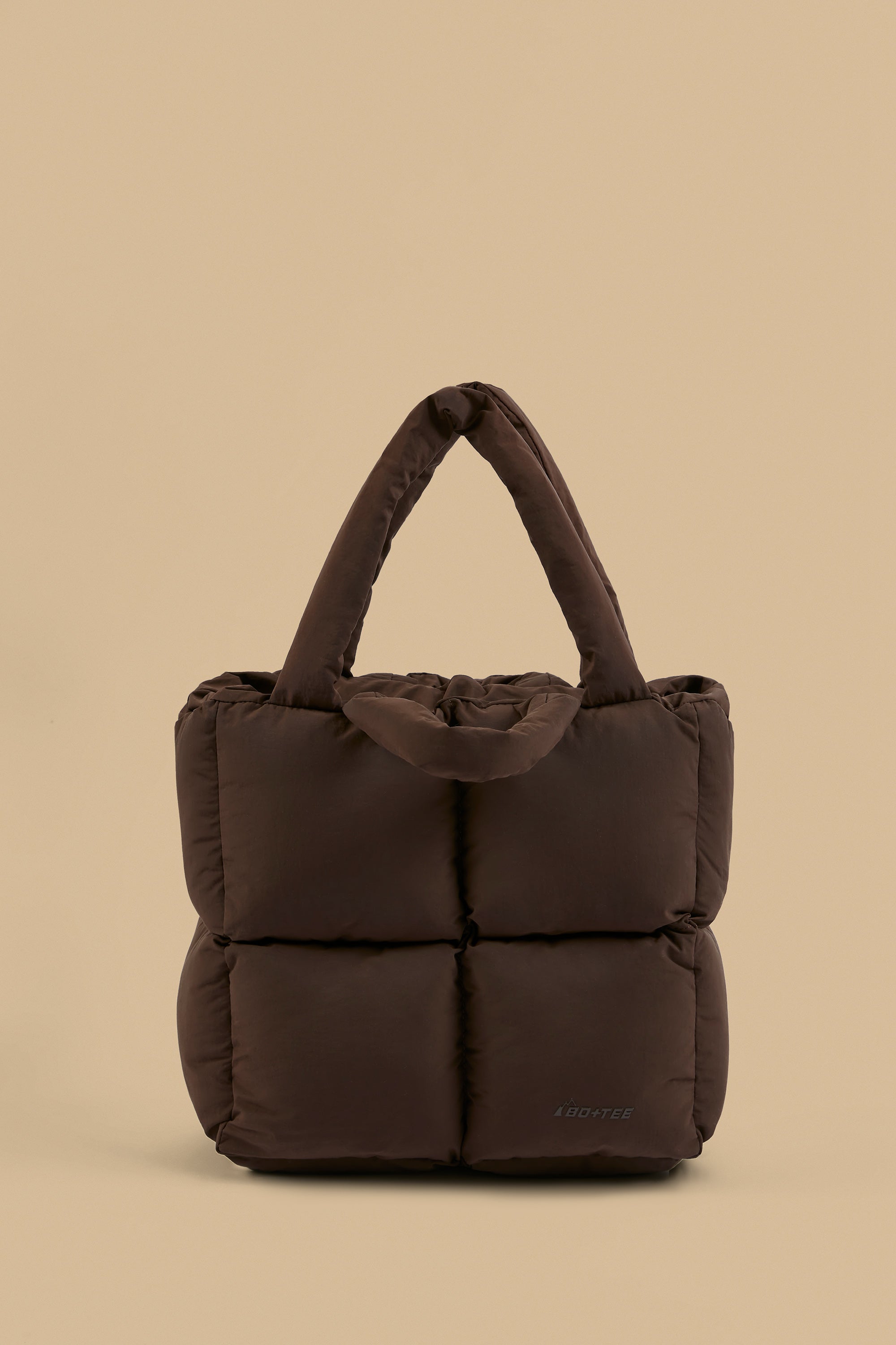 Quilted Puffer Bag in Mahogany