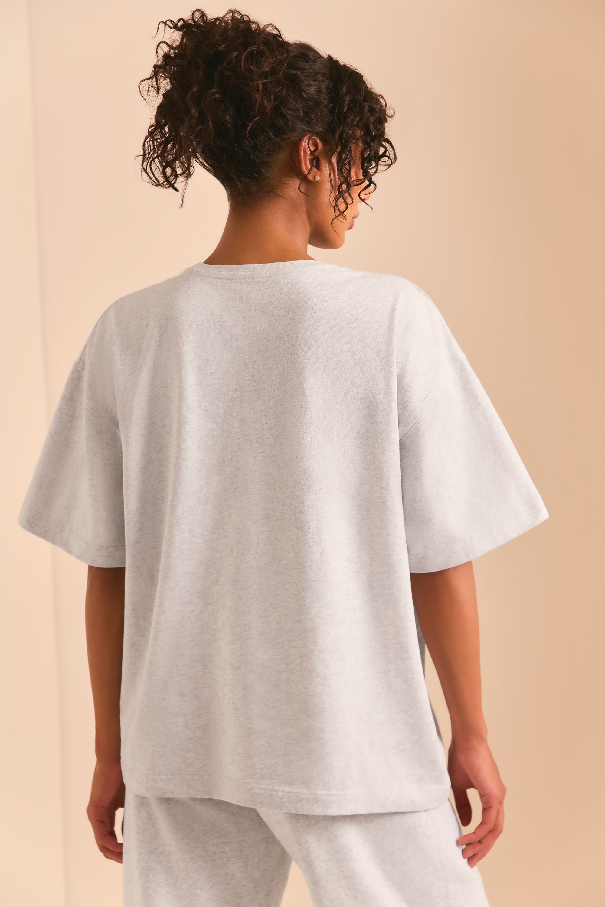 Oversized Short Sleeve T-Shirt in Heather Grey