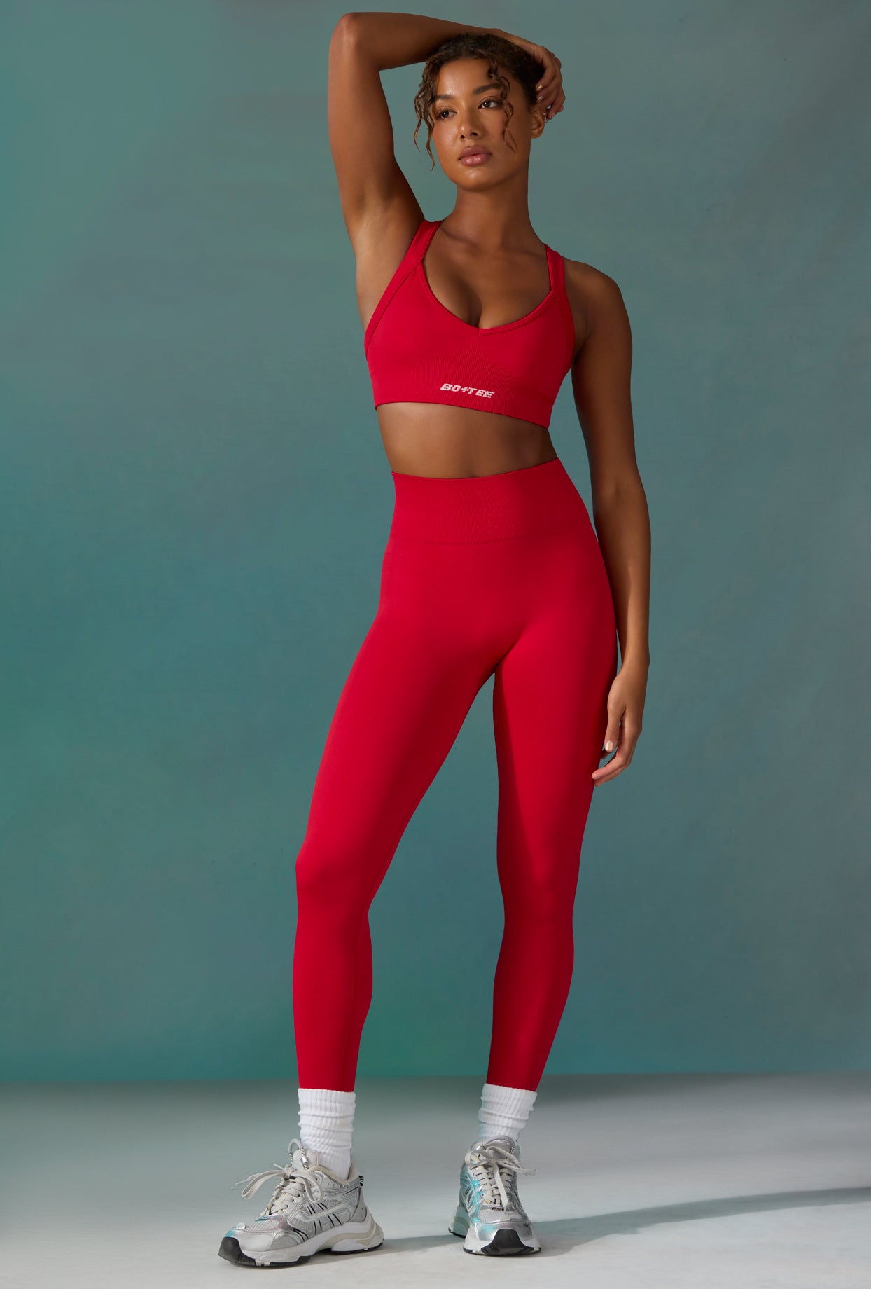 Super Sculpt Seamless Leggings in Tango Red