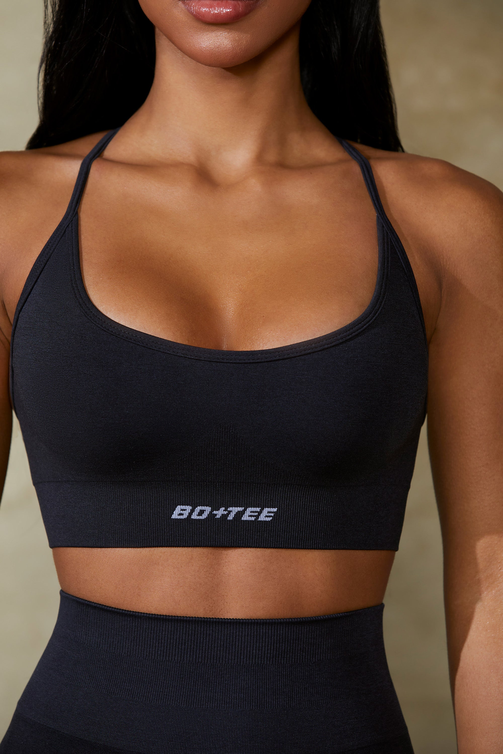 Low Back Define Luxe Sports Bra in Black