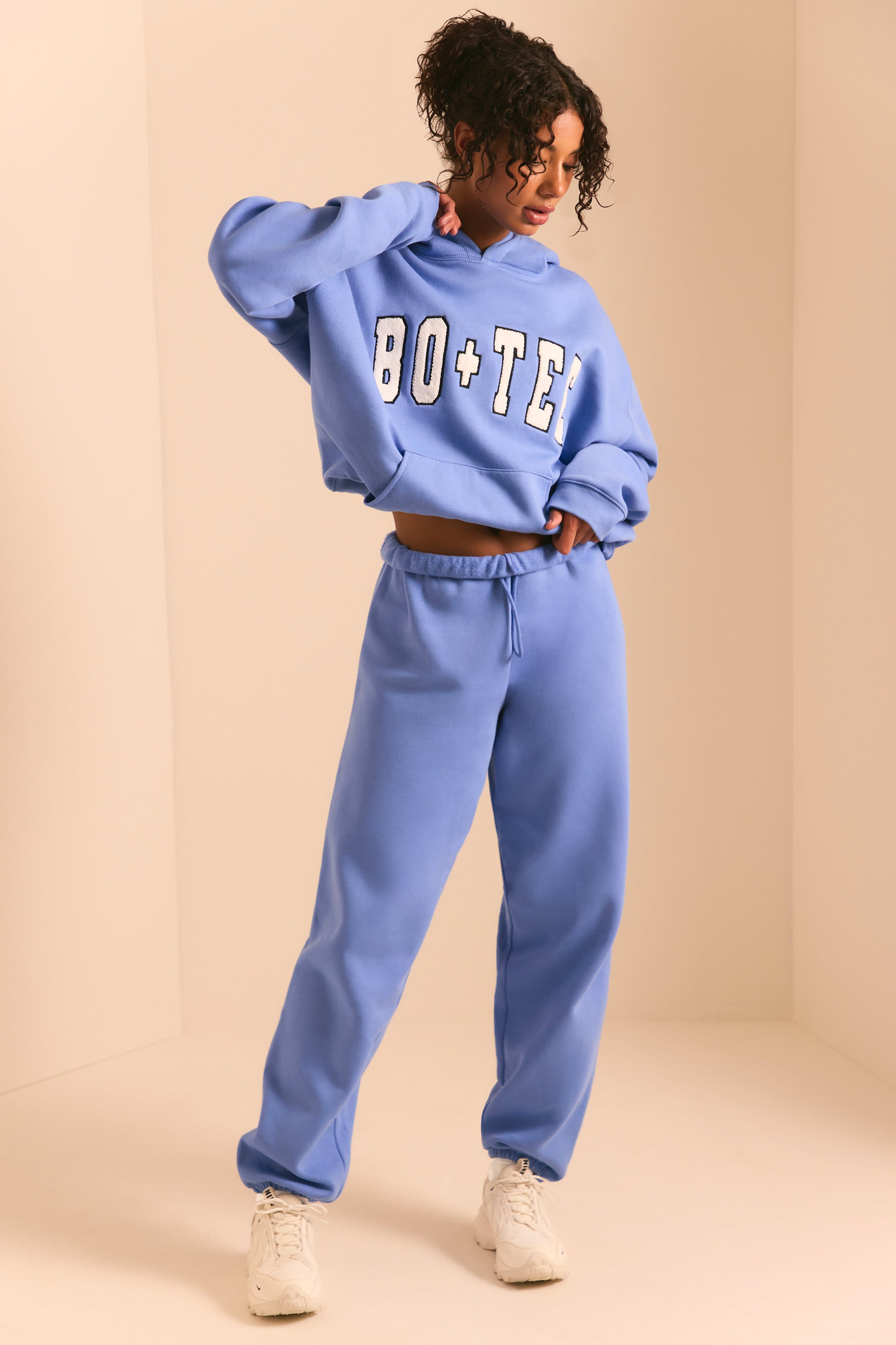 Relaxed Fit Joggers in Cerulean Blue